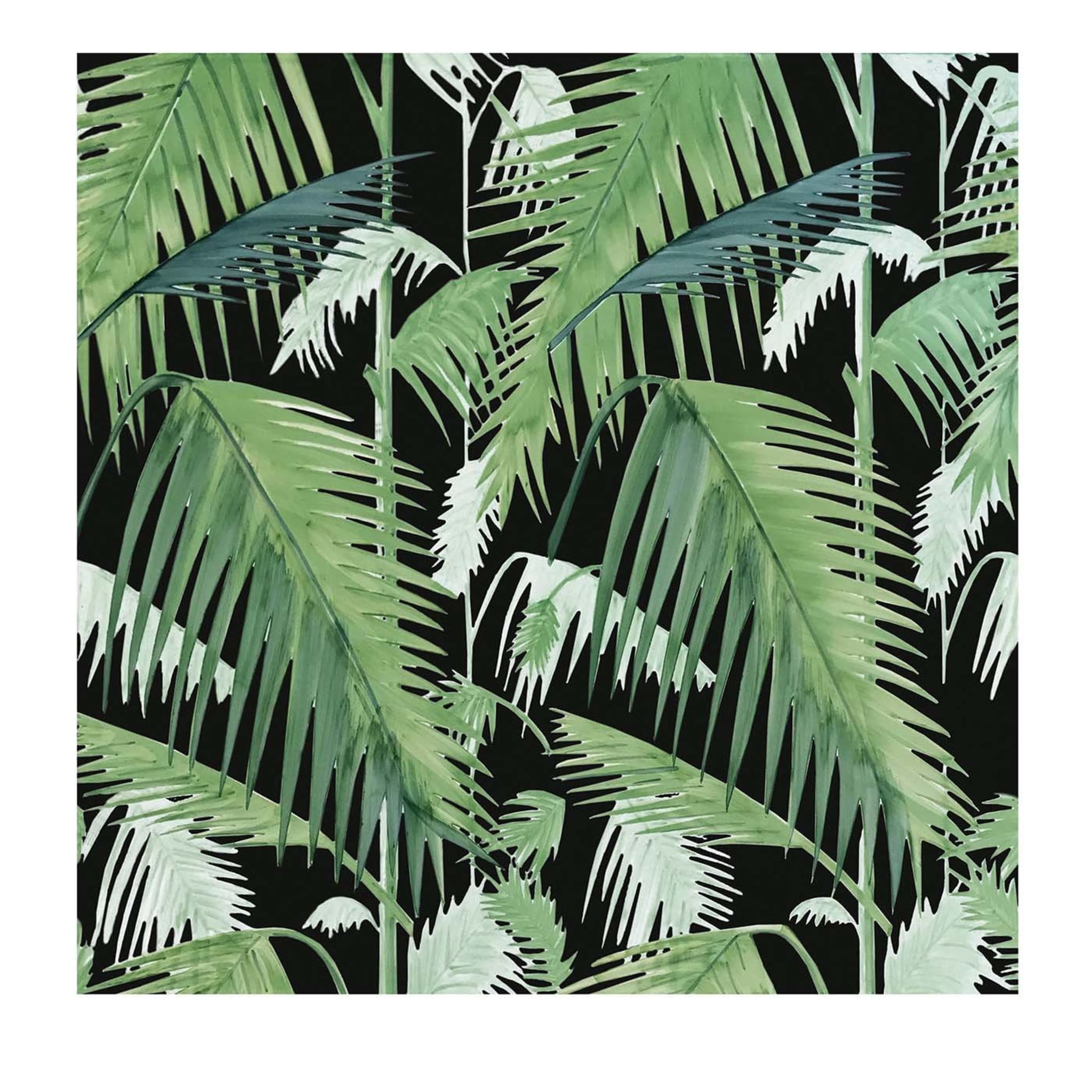 Set of 4 Tiles Palm Black Verde Verticale Collection  - Main view