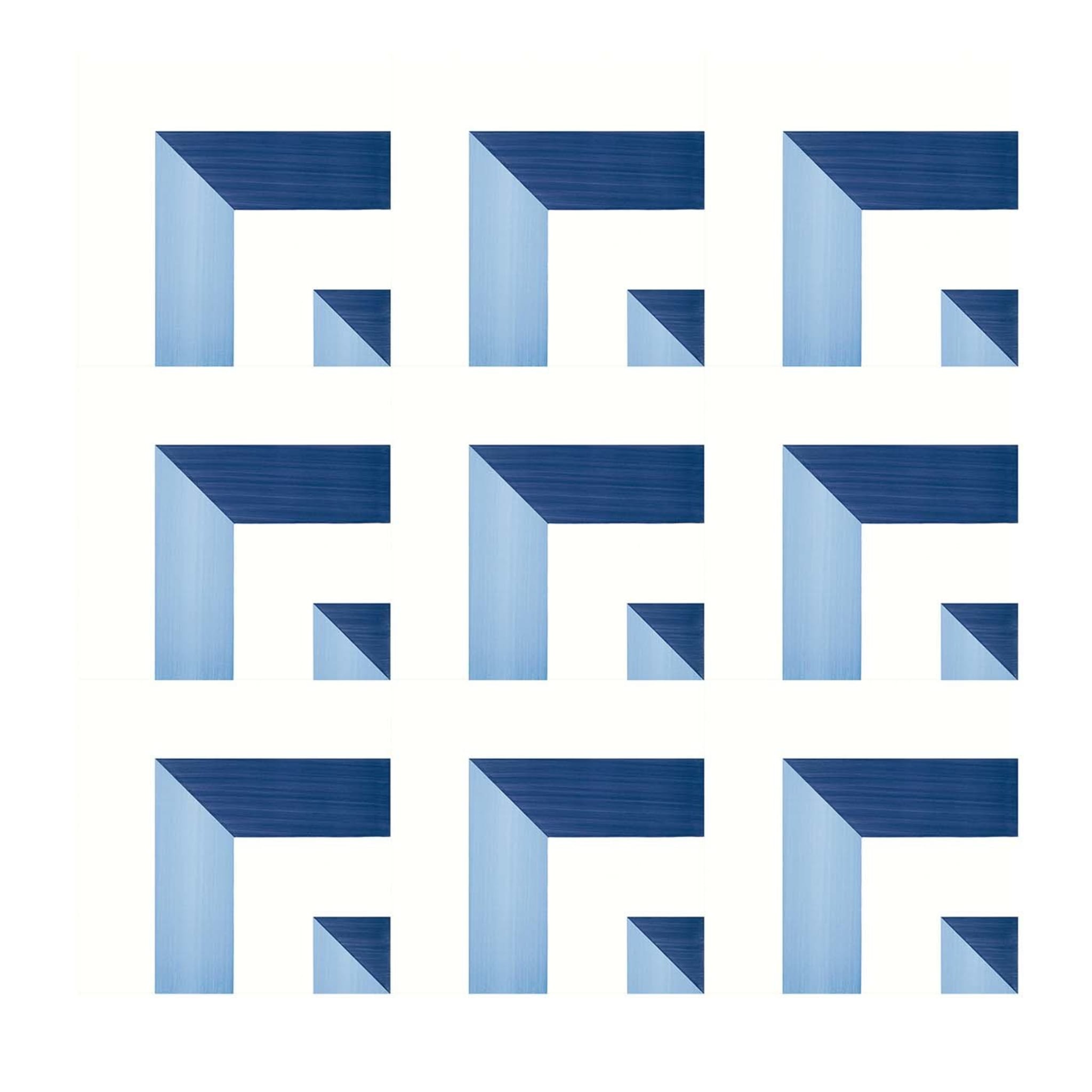 Set of 25 Decoration Type 4 Tiles Blu Ponti Collection by Gio Ponti - Main view