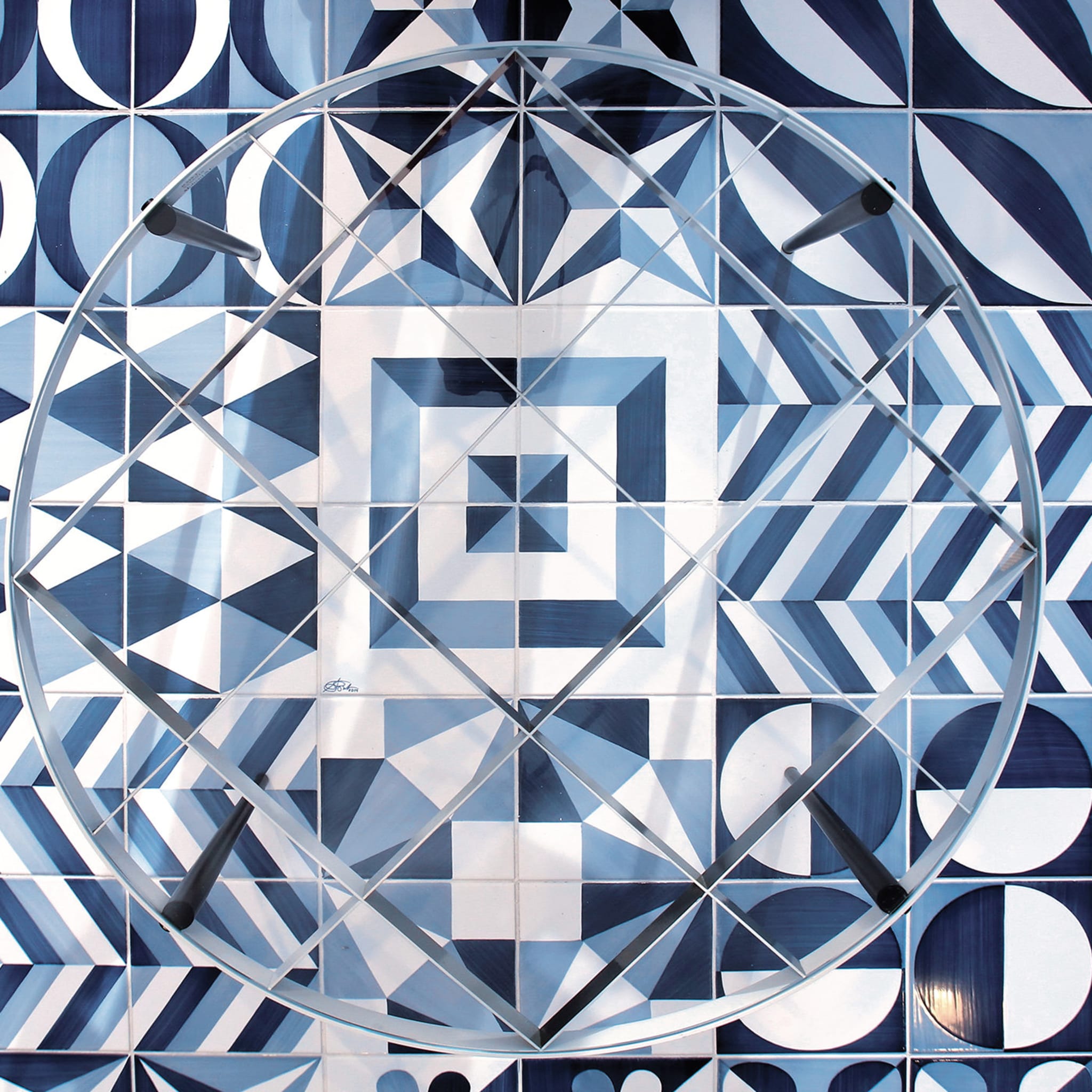 Set of 25 Decoration Type 4 Tiles Blu Ponti Collection by Gio Ponti - Alternative view 3