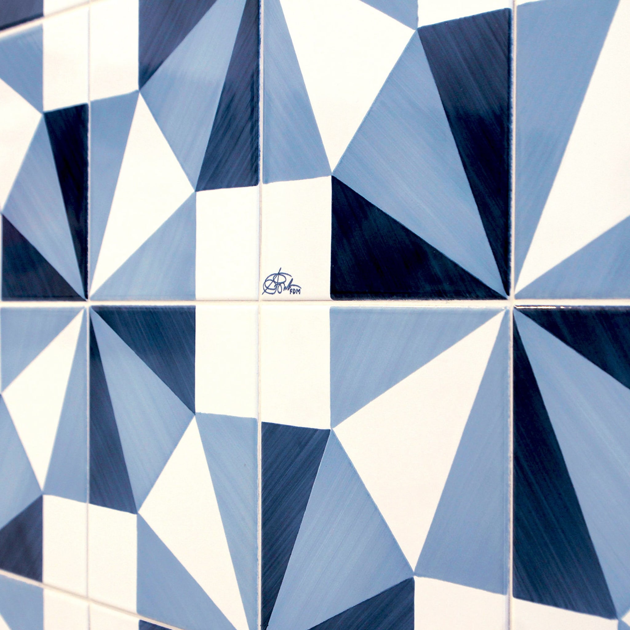 Set of 25 Decoration Type 8 Tiles Blu Ponti Collection by Gio Ponti - Alternative view 5