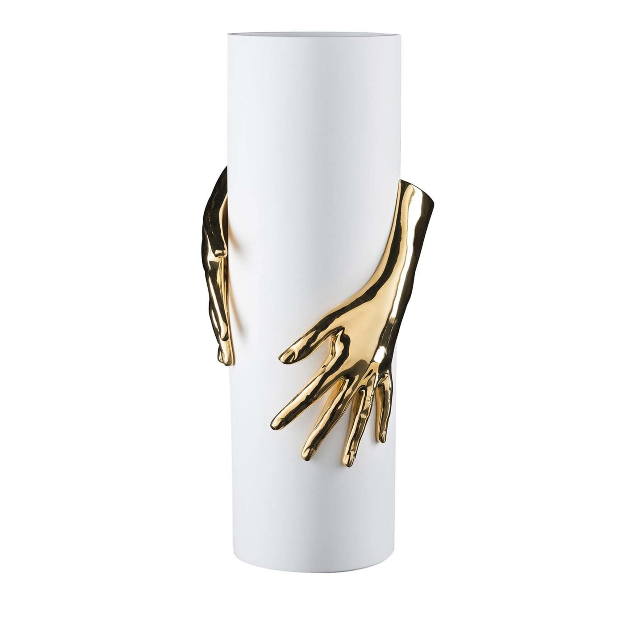 Hands Gold and White Vase - Main view