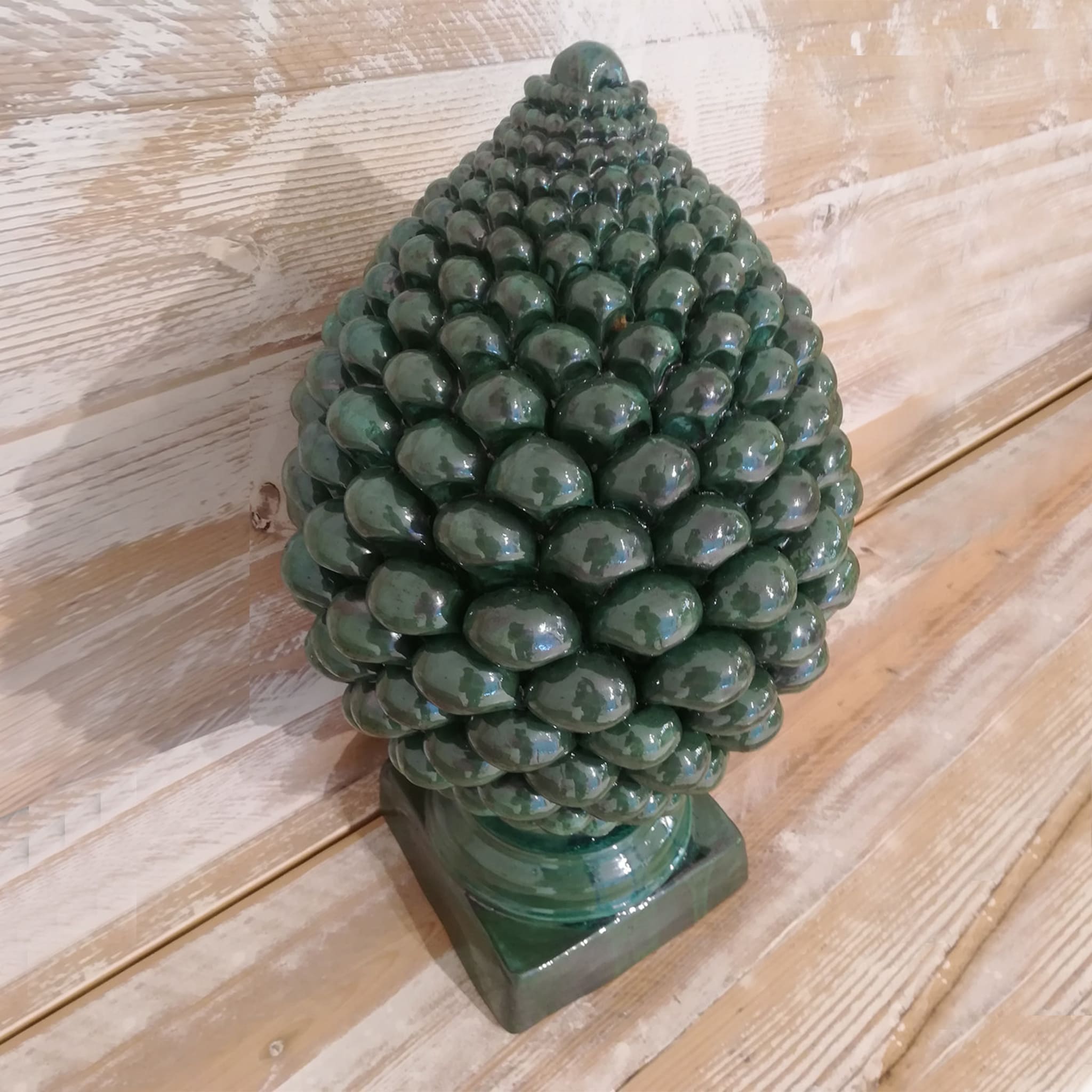Green Pine Cone Sculpture - Alternative view 2