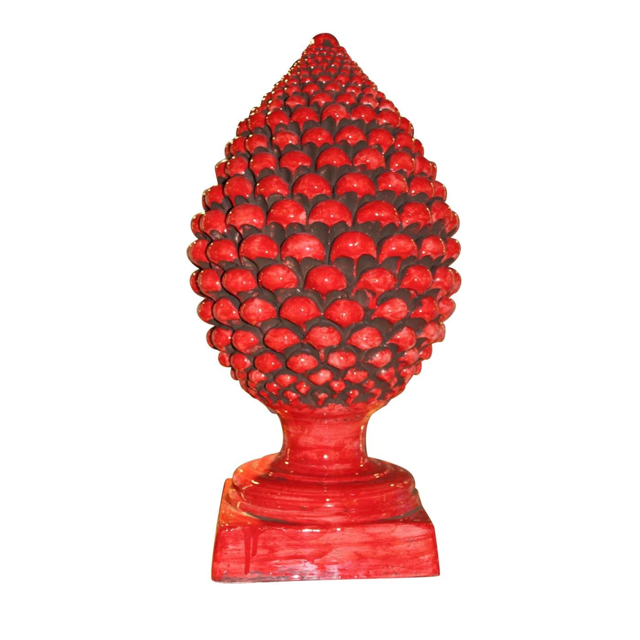 Escultura de piña roja - Vista principal