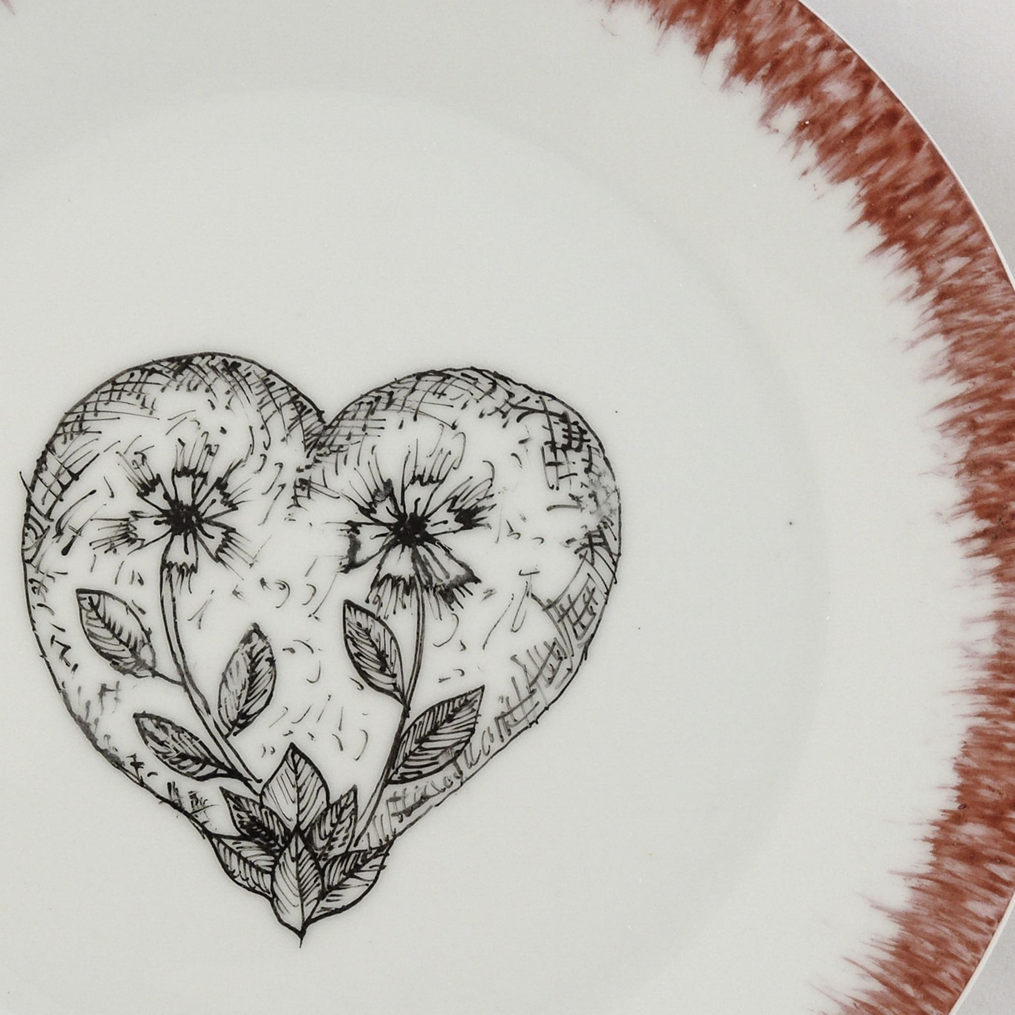 Carnation Heart Plate - Hearts collection - Alternative view 1