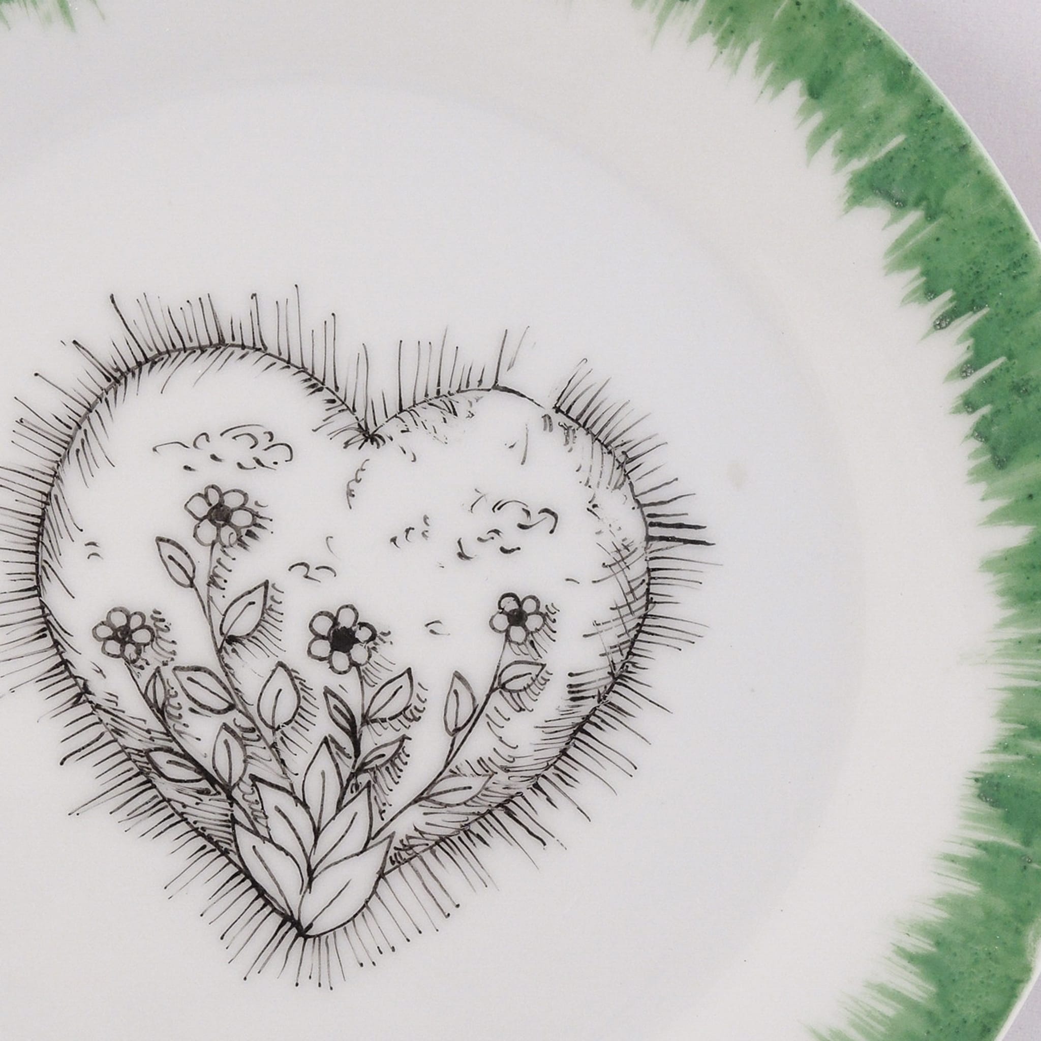 Flowers Heart Plate - Hearts collection - Alternative view 1