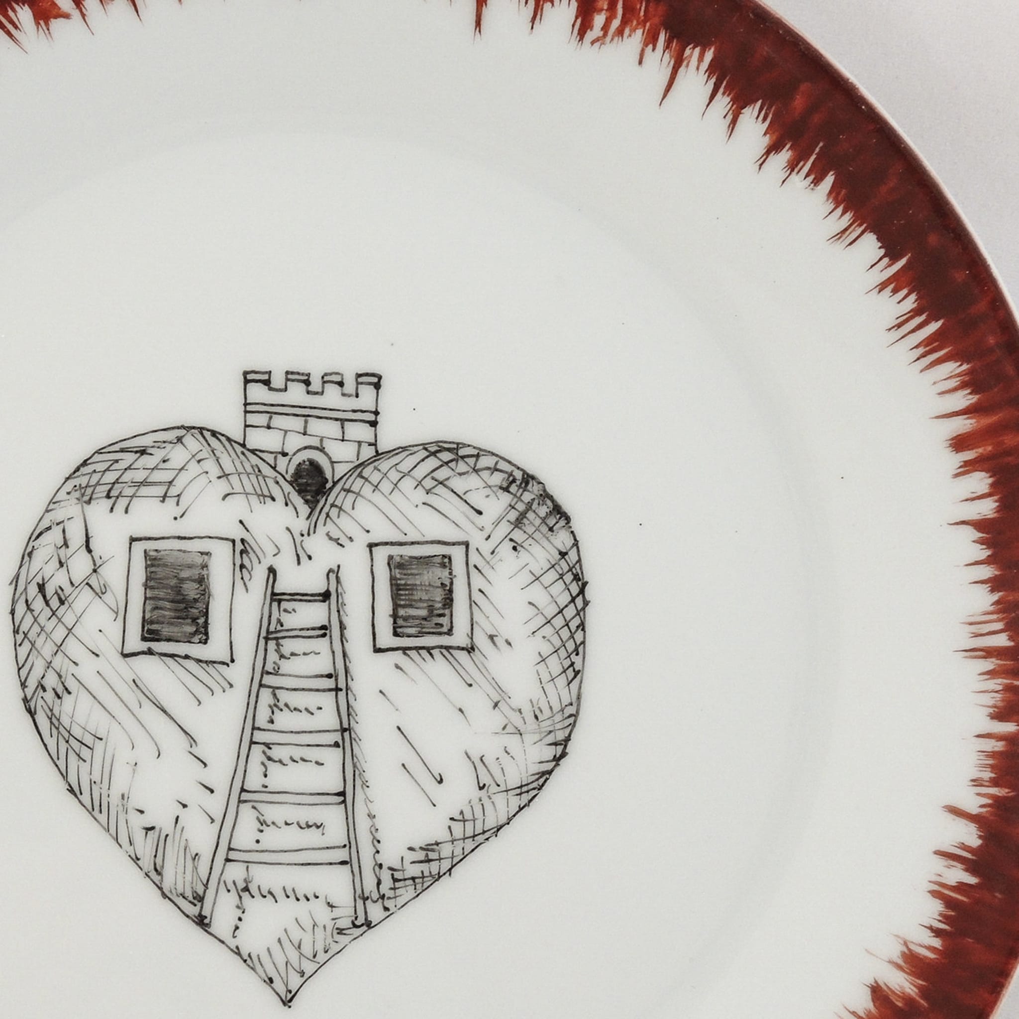 Tower Heart Plate - Hearts collection - Alternative view 1