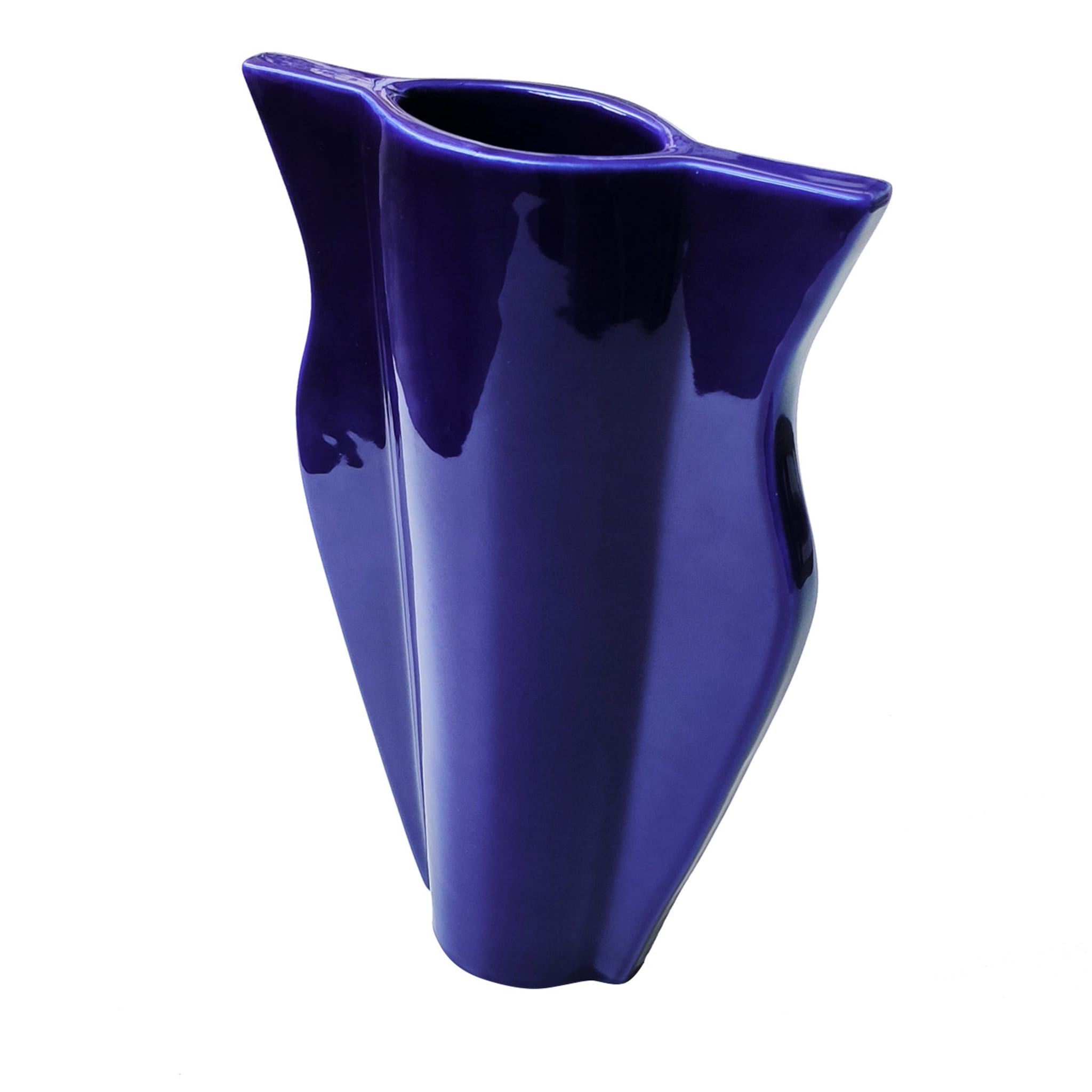 Schiacciato 1 Blue Vase - Main view
