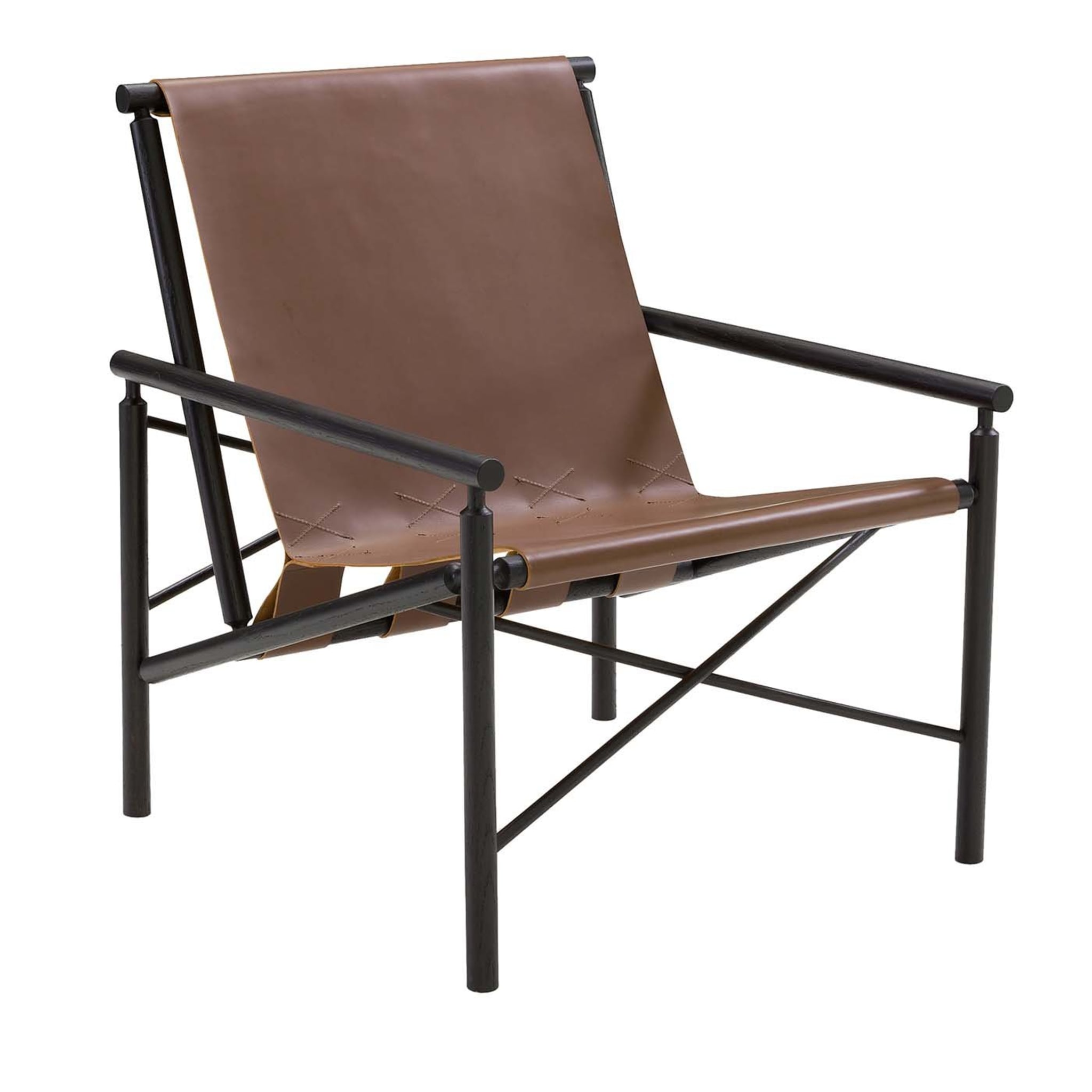 Ease Armchair in Leather By Gareth Neal - Main view