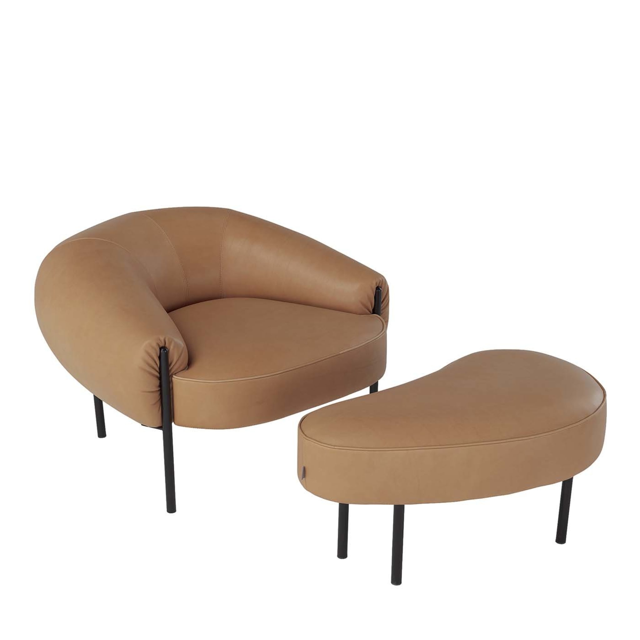 Isola Armchair and Pouf Set By Lucy Kurrein - Main view