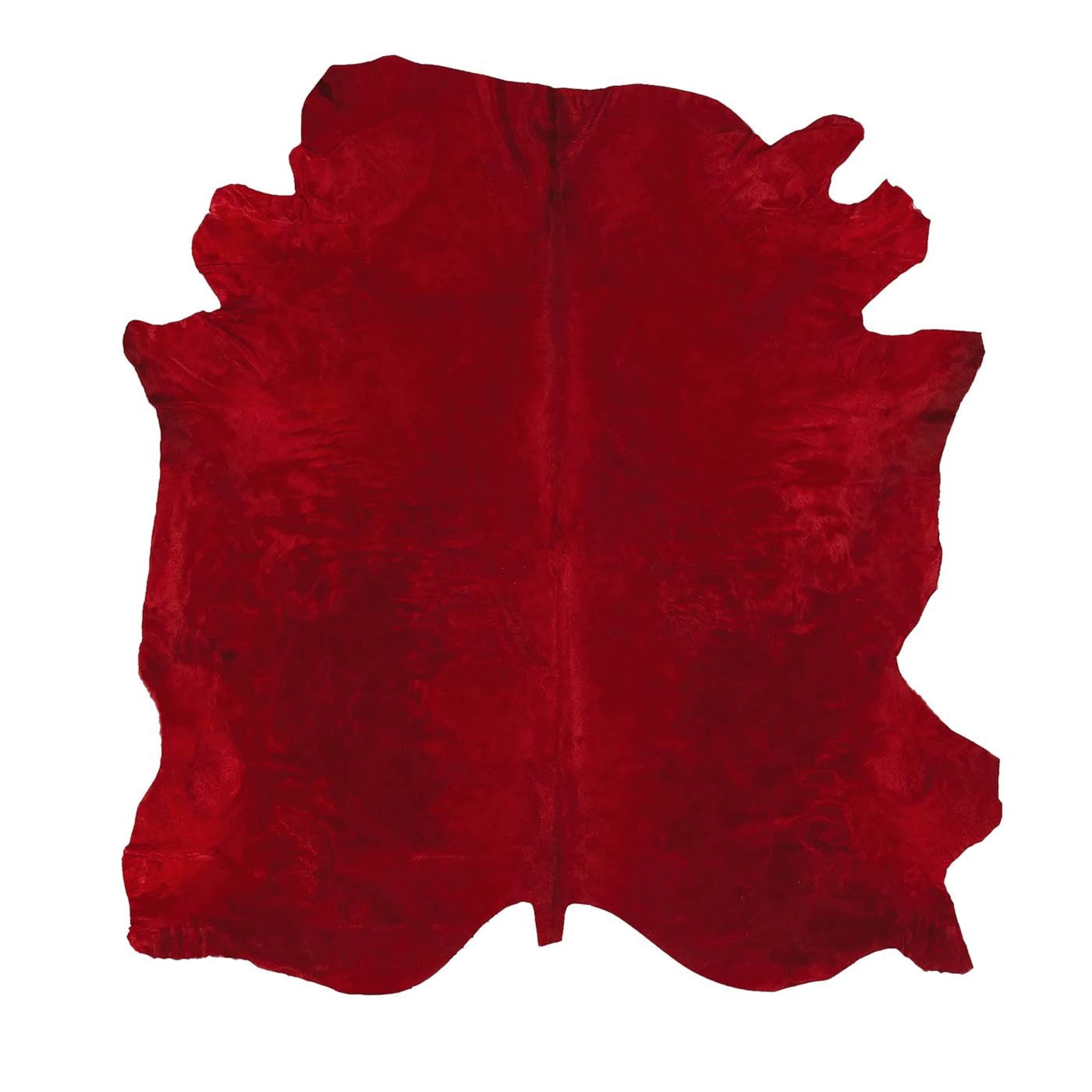 Natural Tanner Red Colored Leather Rug - Main view