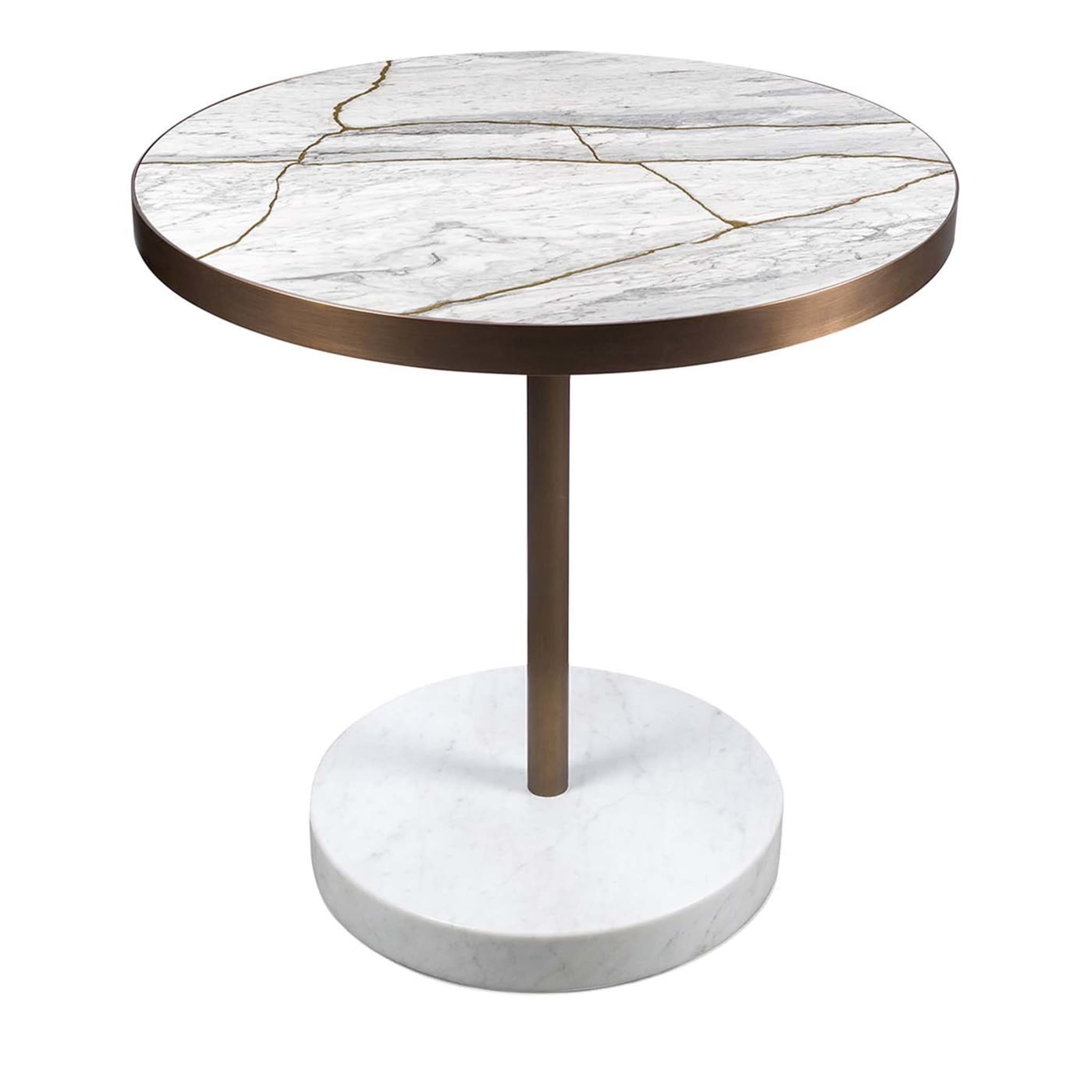 Rene Bistro Table in Bianco Nuvolato Lost Stone by Piero Lissoni - Main view