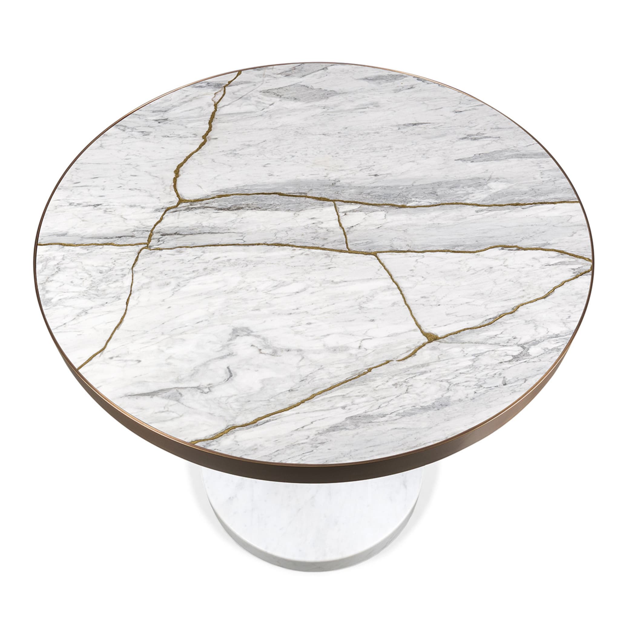 Rene Bistro Table in Bianco Nuvolato Lost Stone by Piero Lissoni - Alternative view 2