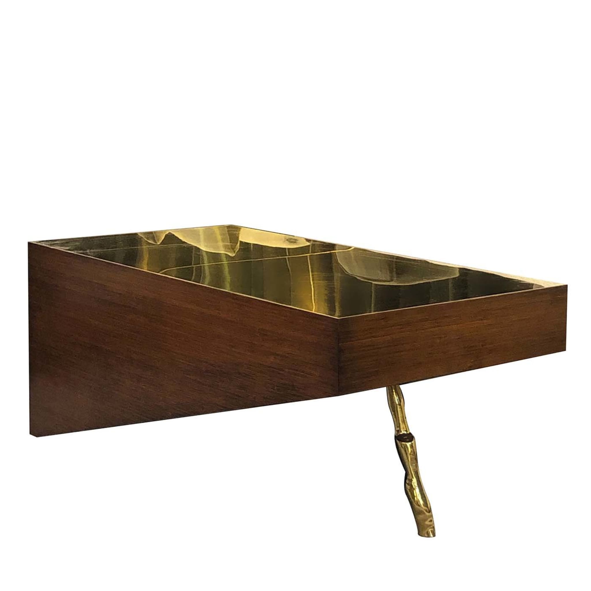 D/Zen Natural Rectangular Coffee Table Gold and Brown by CTRLZAK - Main view