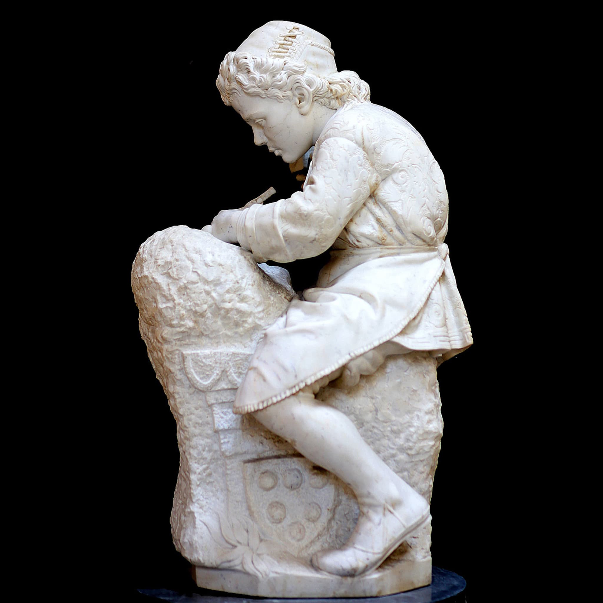 Michelangelo Sculpting the Head of a Fawn Sculpture - Alternative view 3