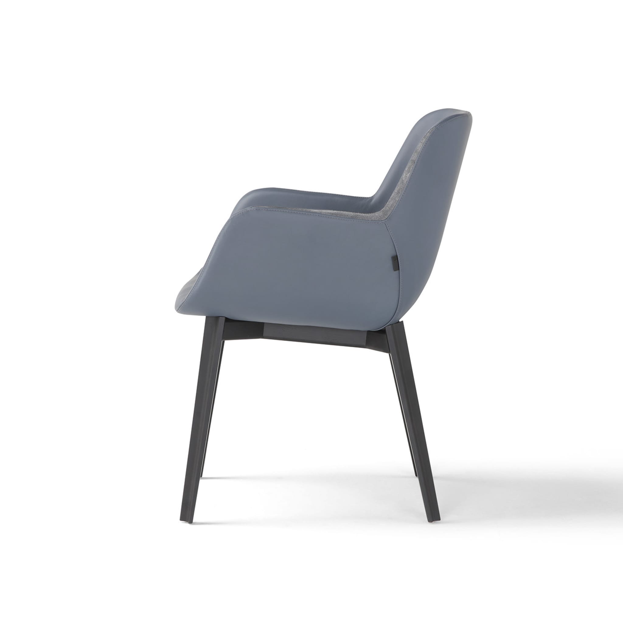 Panis Gray Leather Chair - Alternative view 2