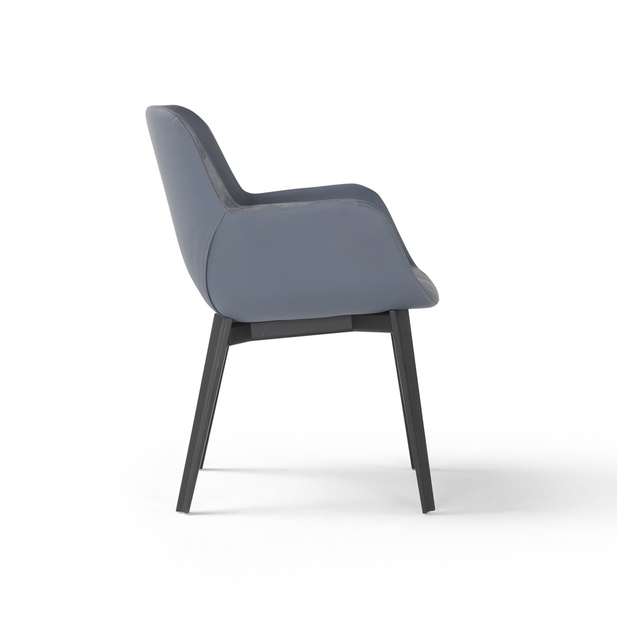 Panis Gray Leather Chair - Alternative view 4