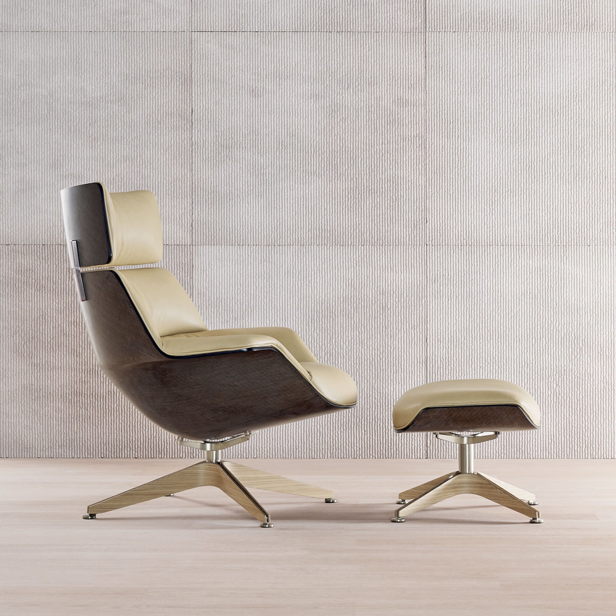 Saintluc Coach Lounge Chair and Pouf by Jean-Marie Massaud - Alternative view 4