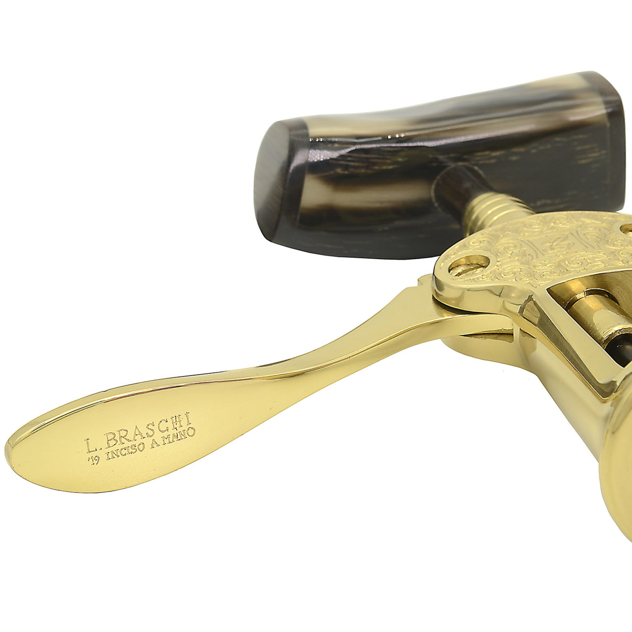 Engraved Brass Corkscrew - Alternative view 1