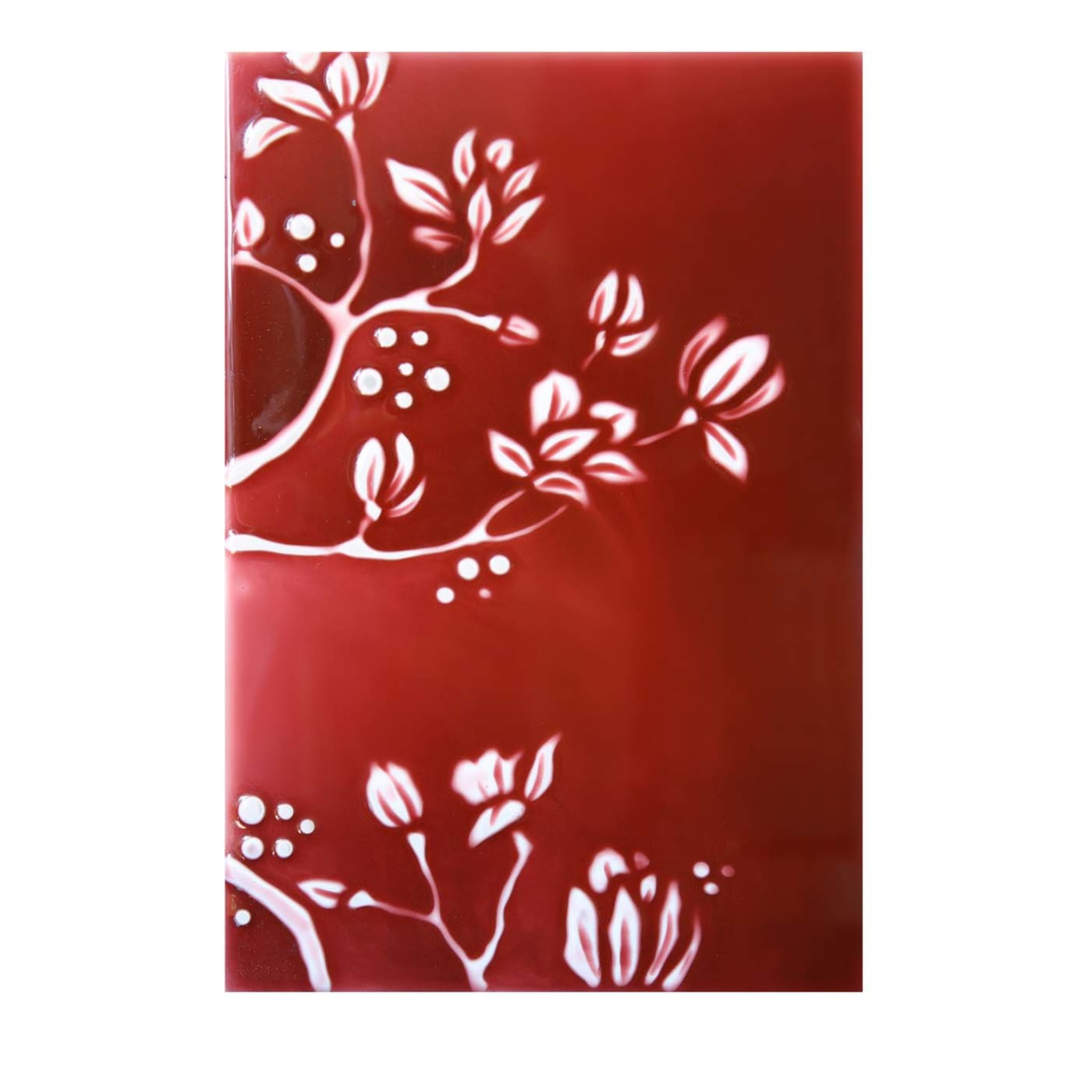 Panel decorativo en relieve de resina roja RD90 - Vista principal