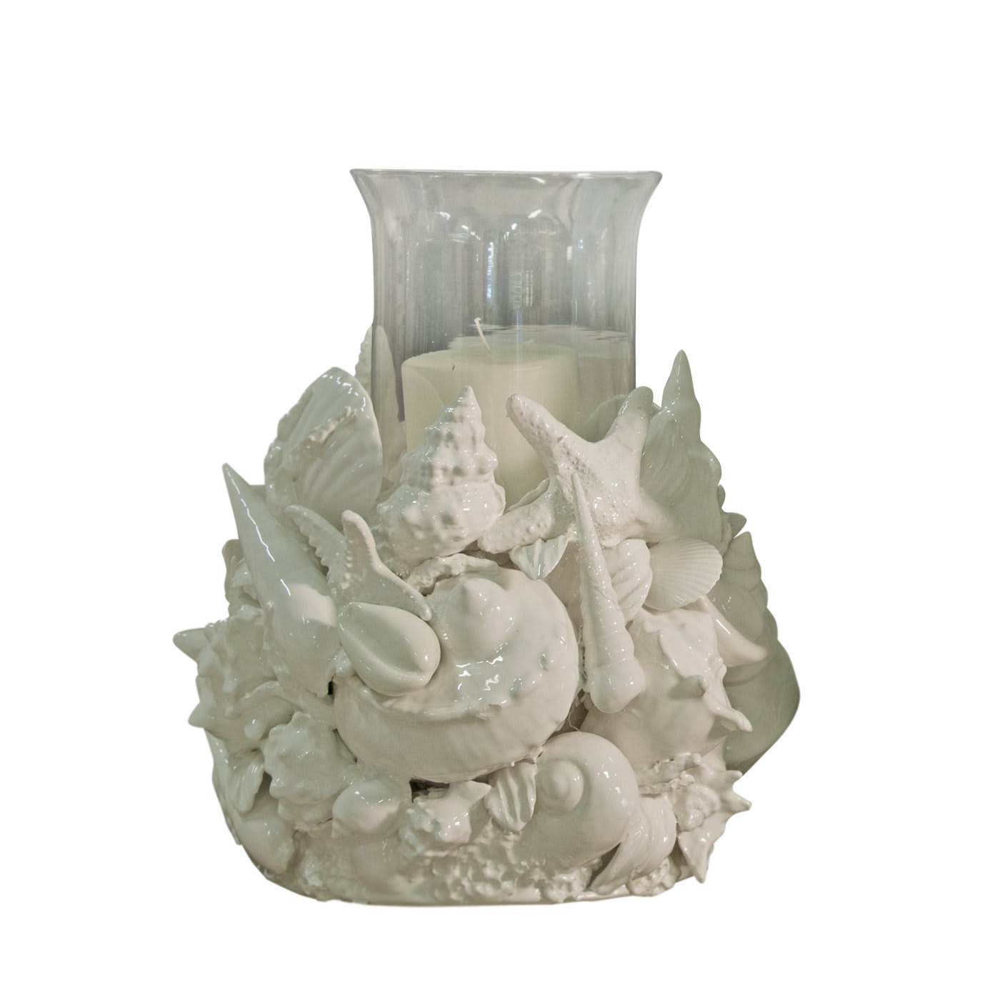 Flambeau Nizza Ceramic Candle Holder - I Borbone Capodimonte