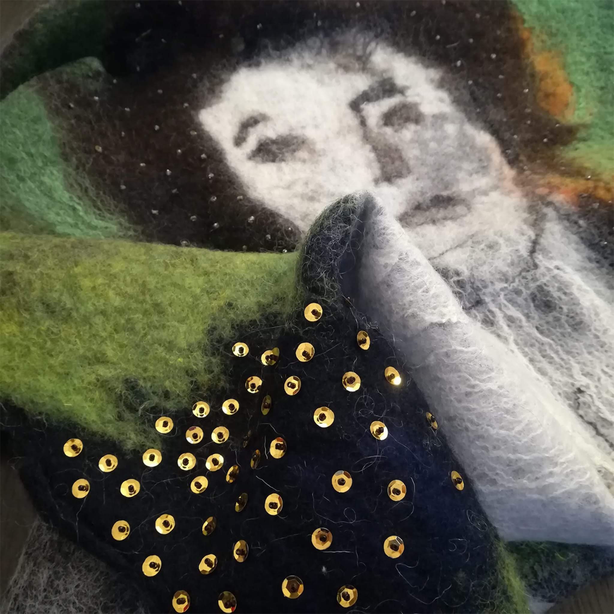 Woman and Buttons Tapestry - Alternative view 2