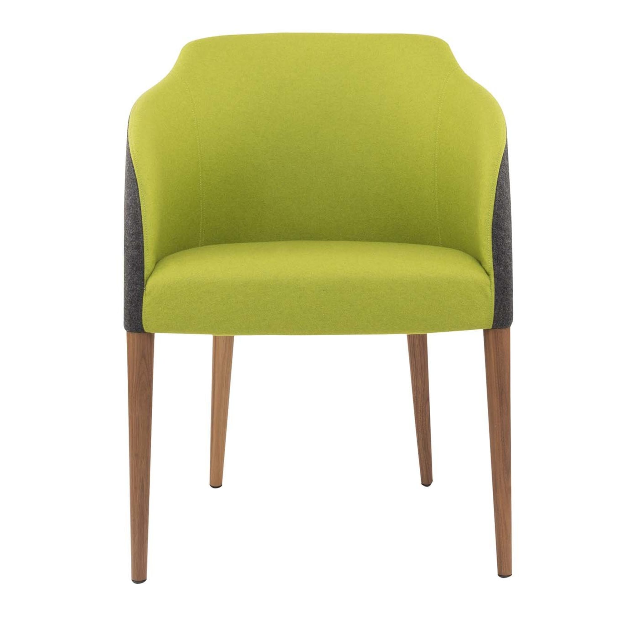 Stella Chair in Apple-Green and Anthracite-Gray Fabric - Main view