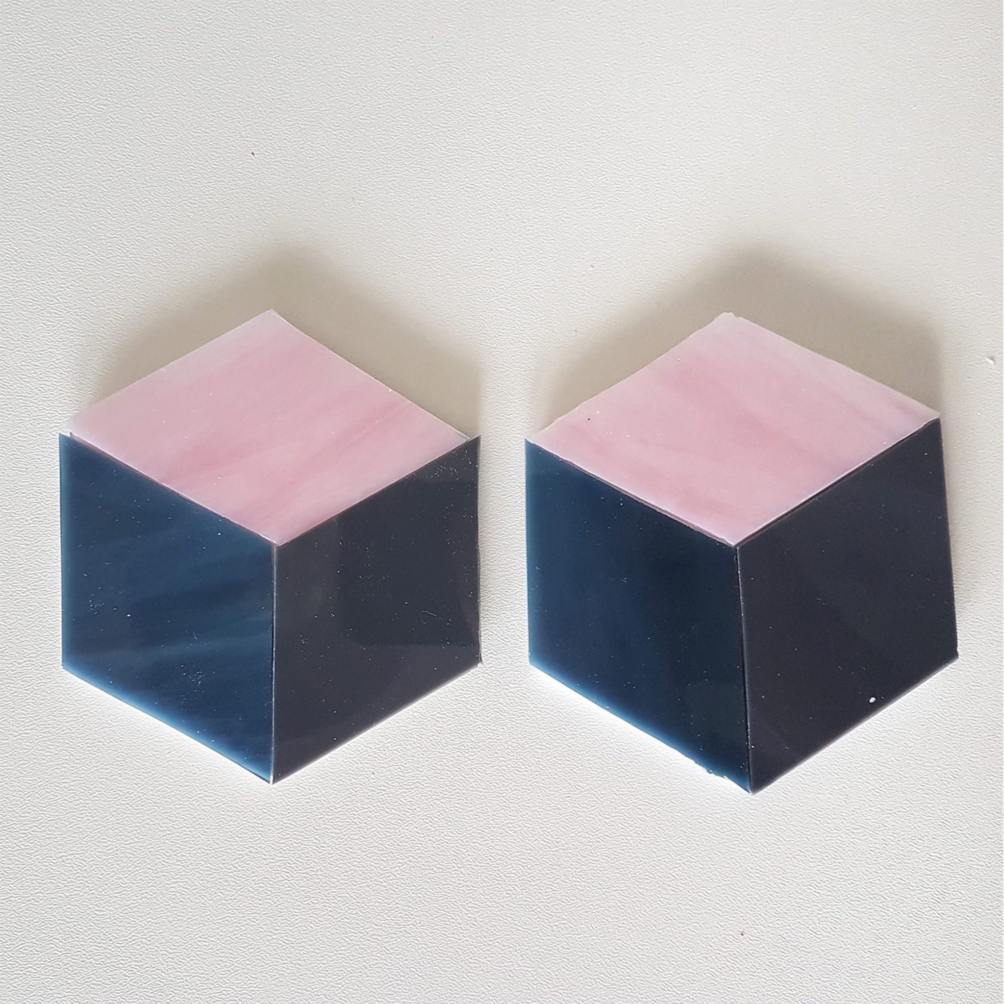 Pink Hexagonal Tiffany Glass Coasters - Alternative view 3