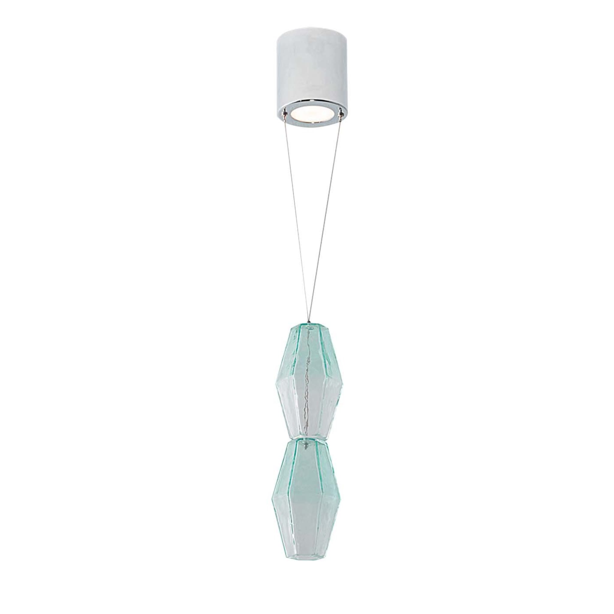 4612/S1 Lampe à suspension en verre coloré - Vue principale