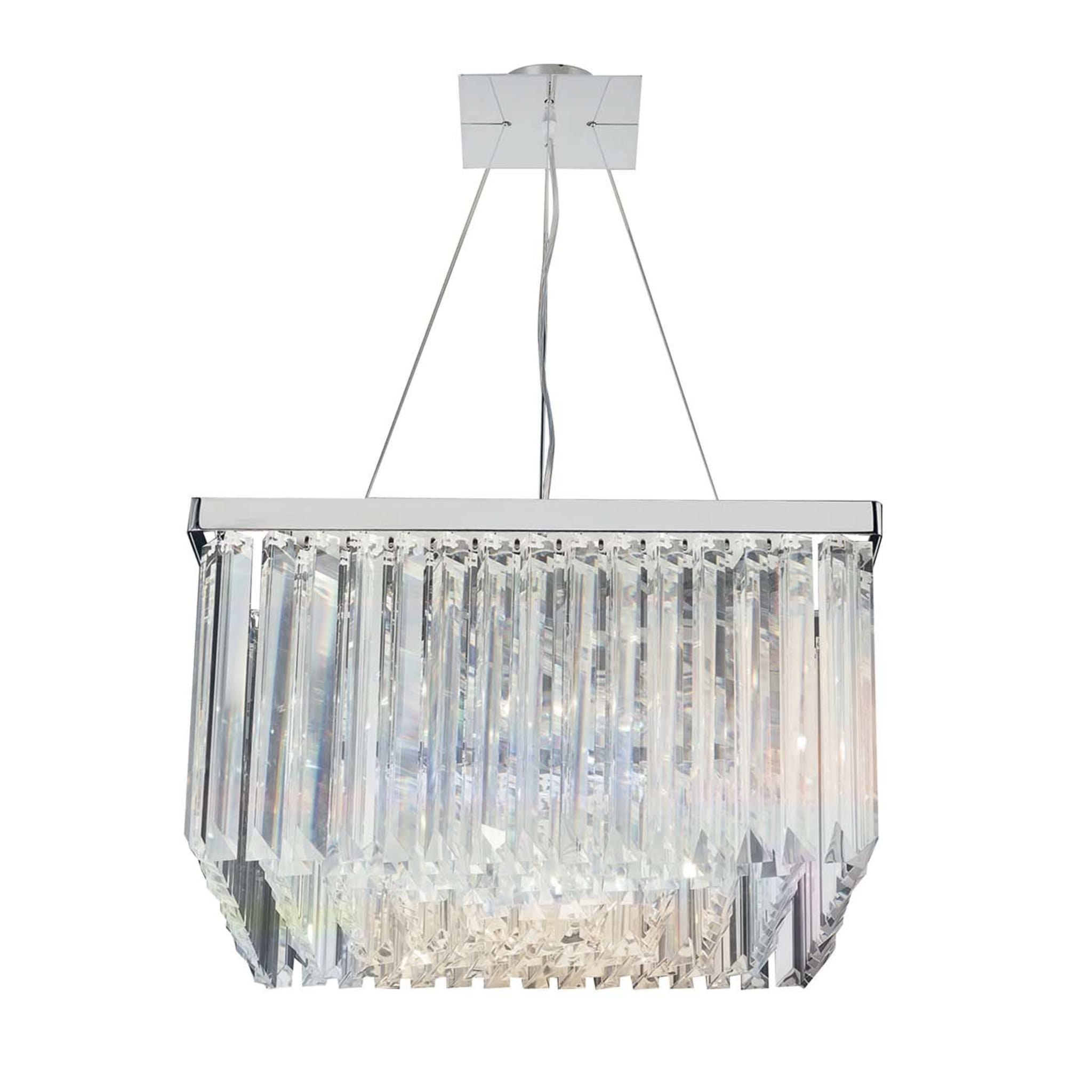 5081/S80 T1 Crystal Drop Square Pendant Light - Main view