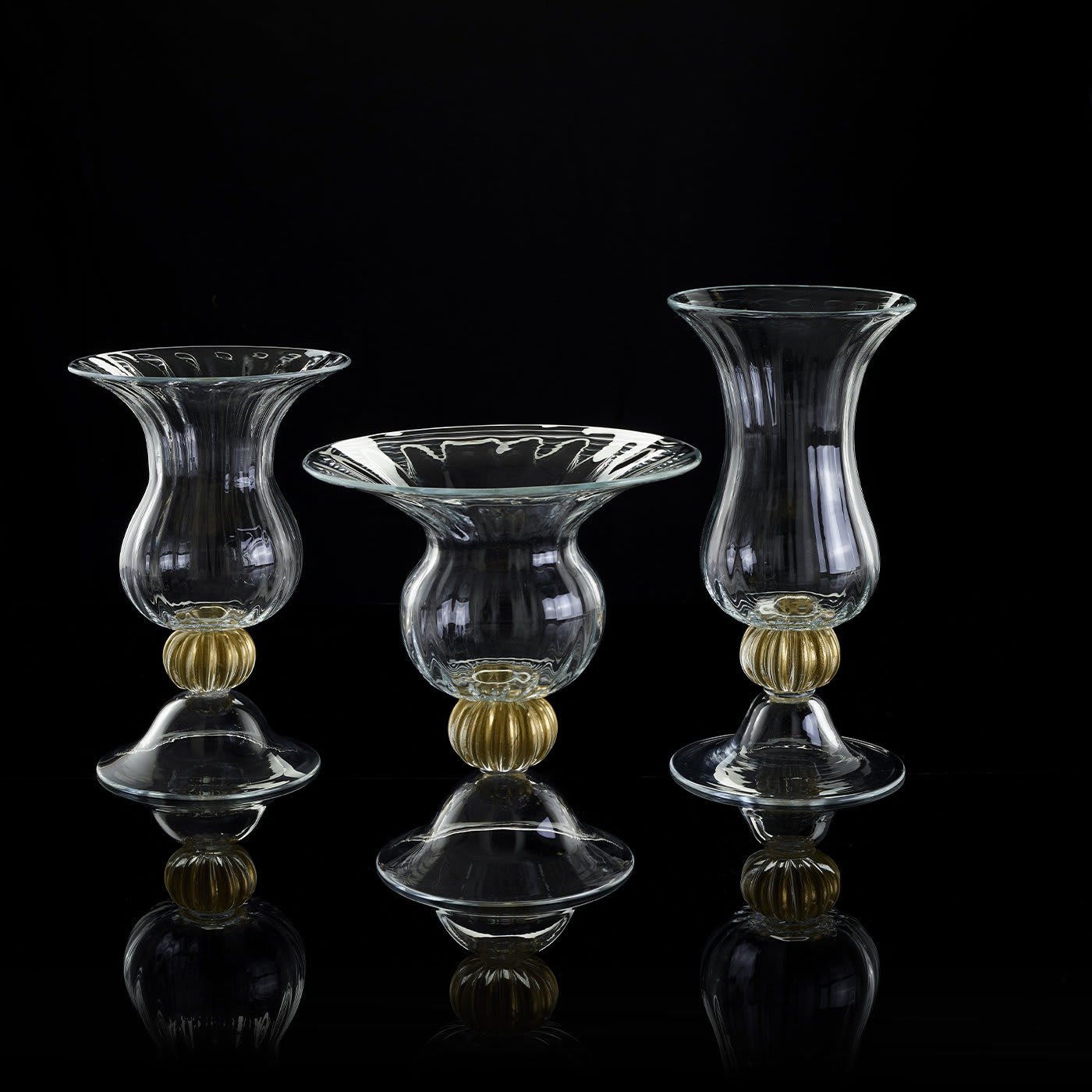 Berenice Medium Vase Centerpiece - 24k Gold Leaf  - Mara Dal Cin for DFN
