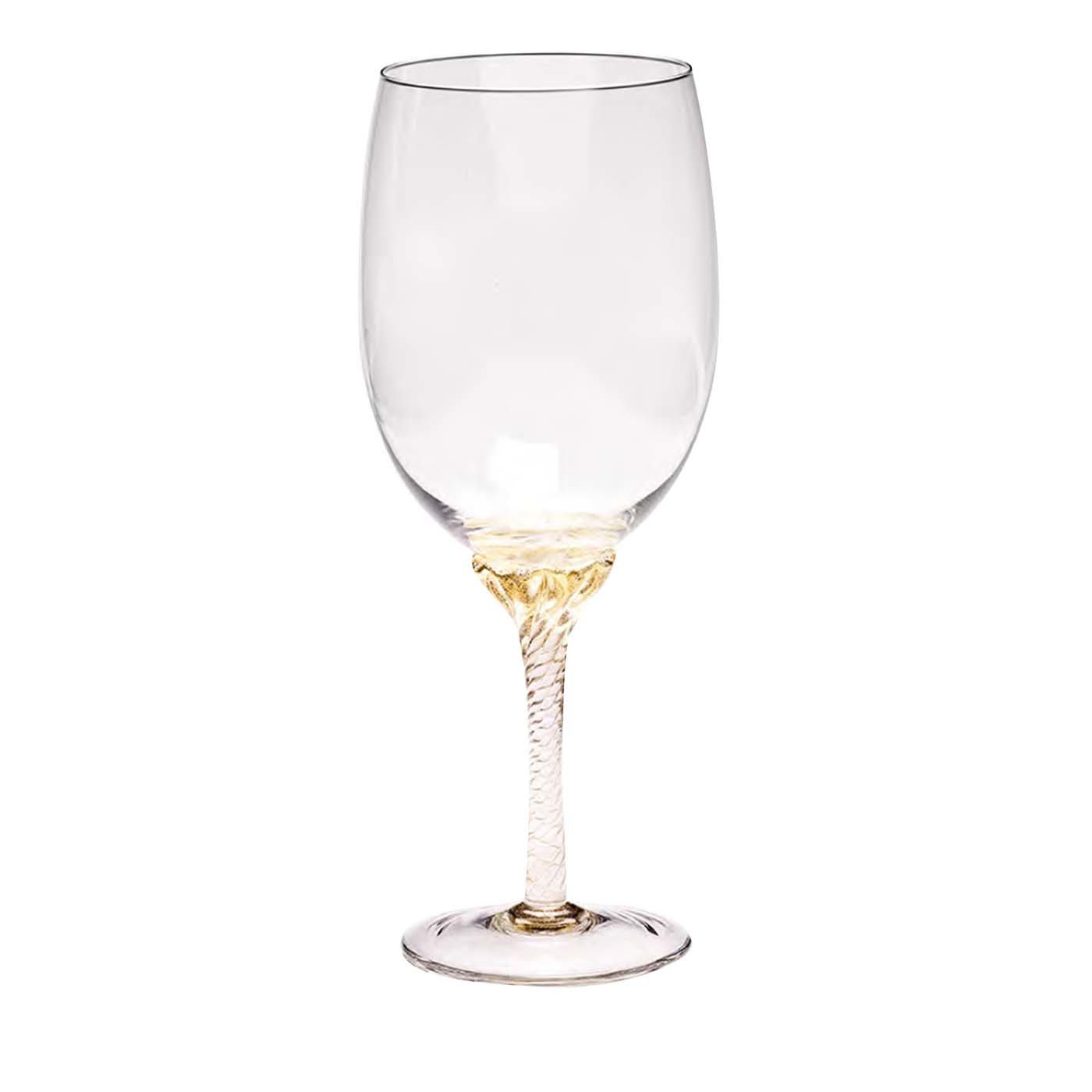 Artemisia Small Goblet in Murano Glass and Gold Leaf 24K - Mara Dal Cin for DFN