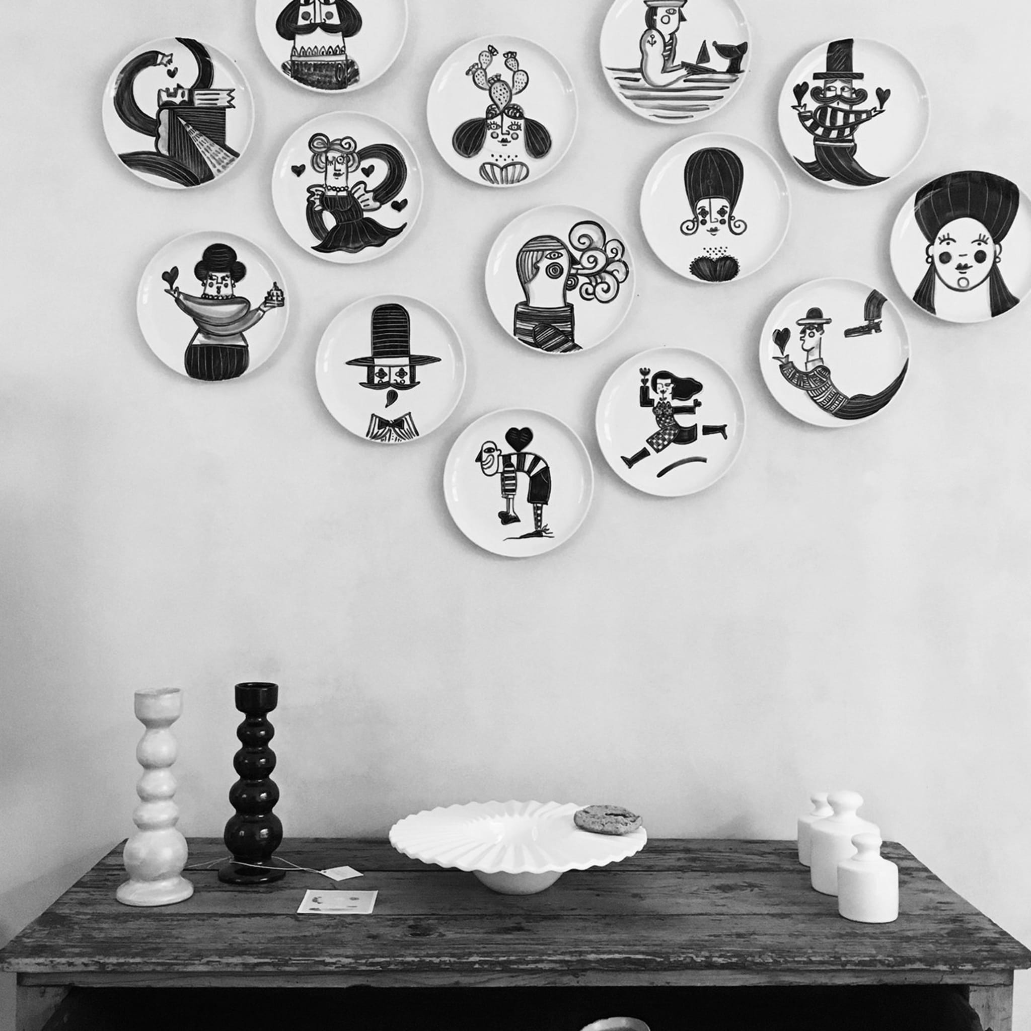 Collection d'assiettes Favola Black and White Stories  - Vue alternative 3