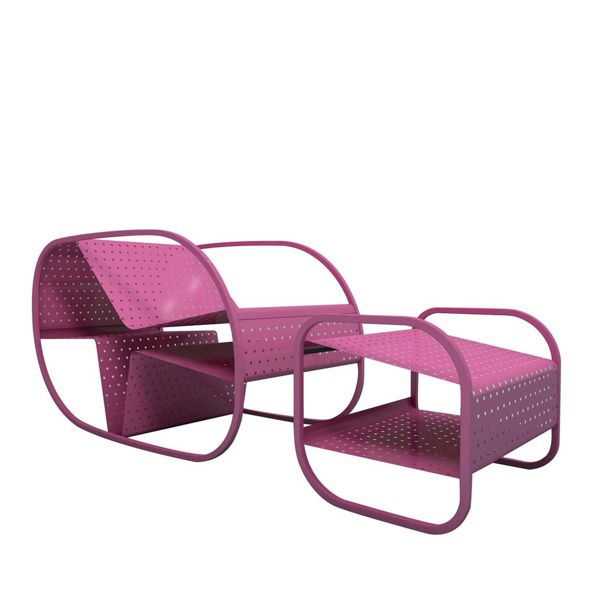 Flip Seat and sidetable Fuxia by Salomè Hazan - Main view
