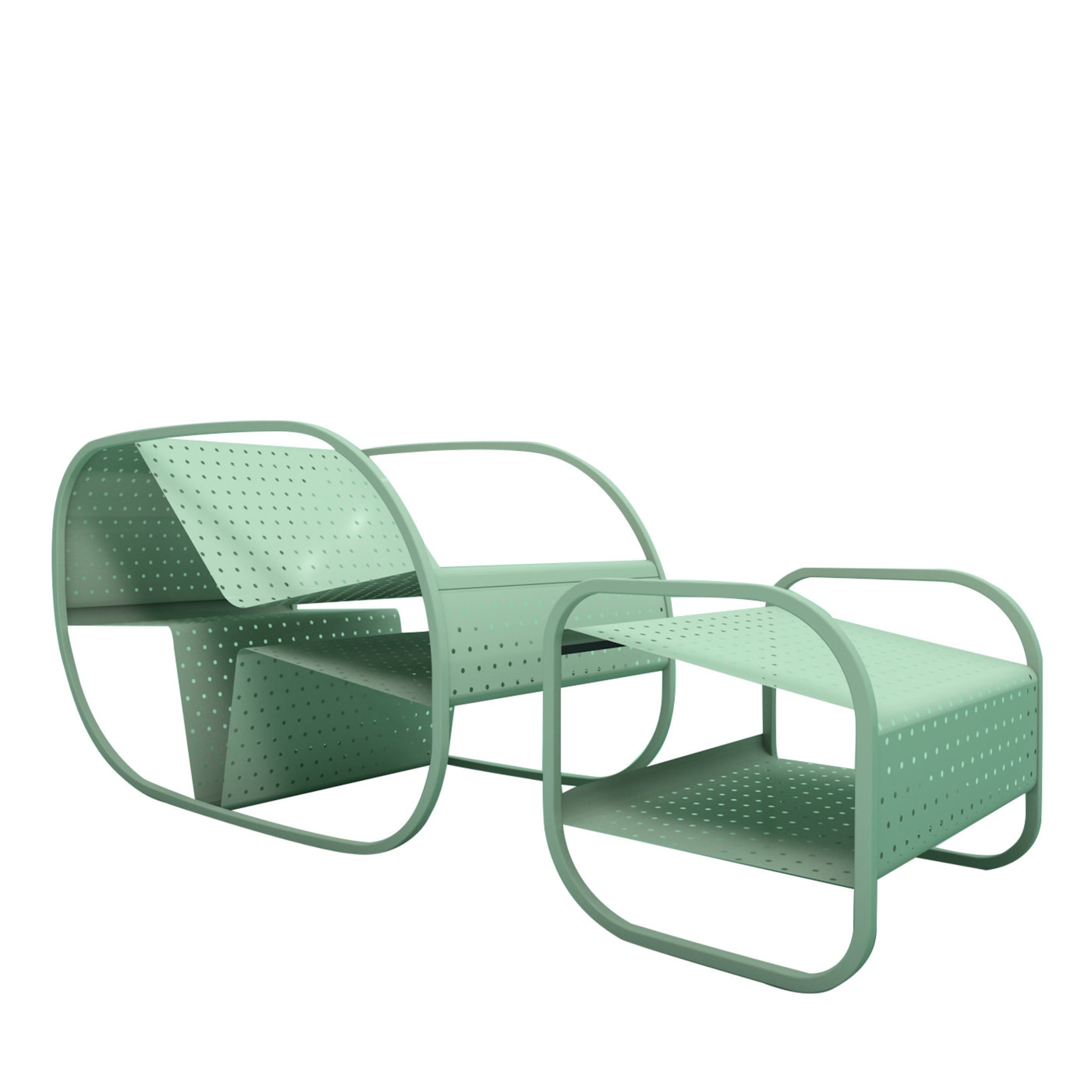 Flip Mint Seat and Sidetable by Salomé Hazan - Main view
