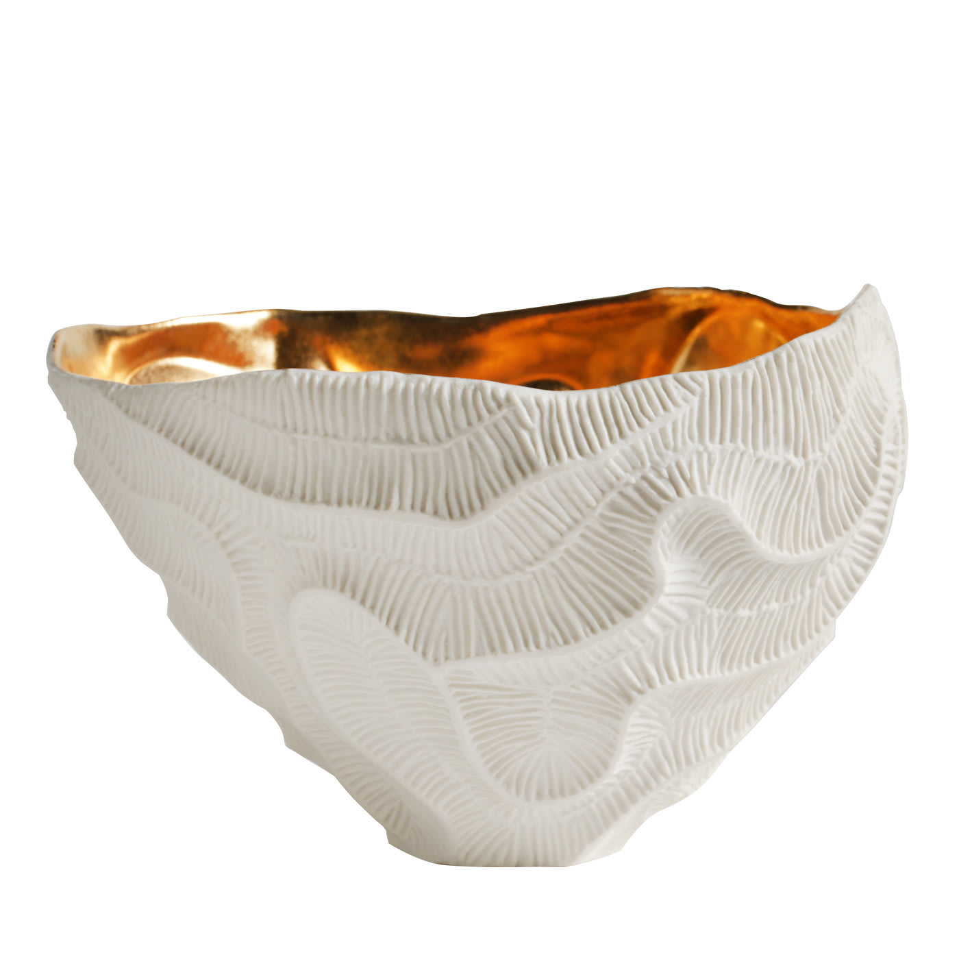 Fossilia Gold Bowl - Fos Ceramiche