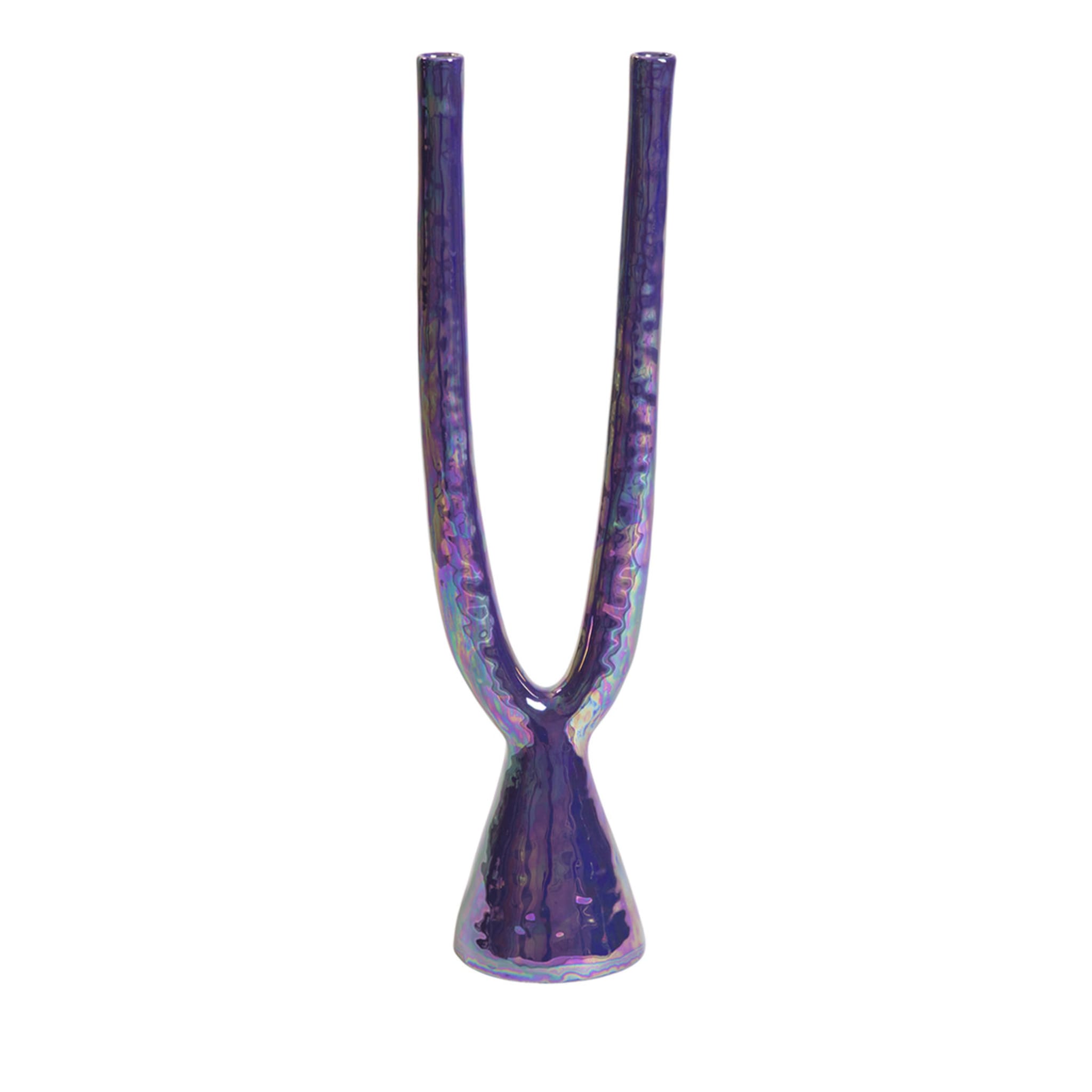 Chandelier double en céramique violette - Vue alternative 1