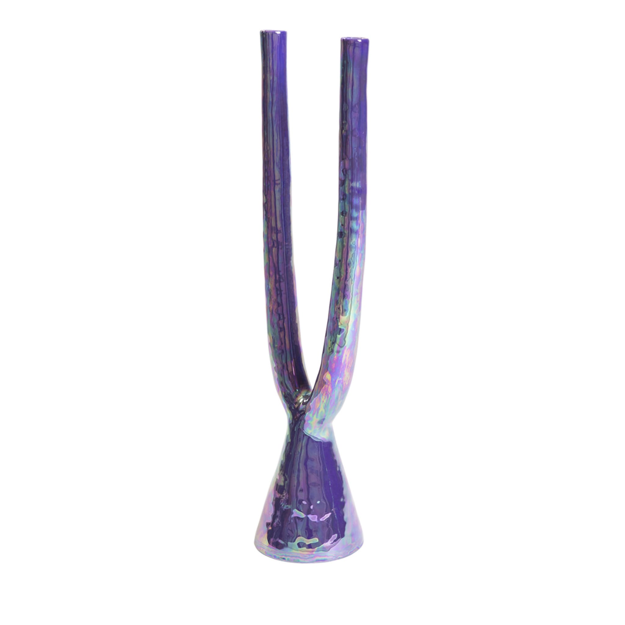 Chandelier double en céramique violette - Vue alternative 2