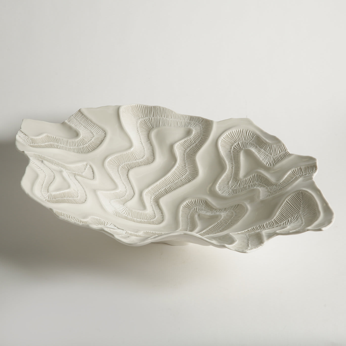 Fossilia White Centerpiece - Fos Ceramiche