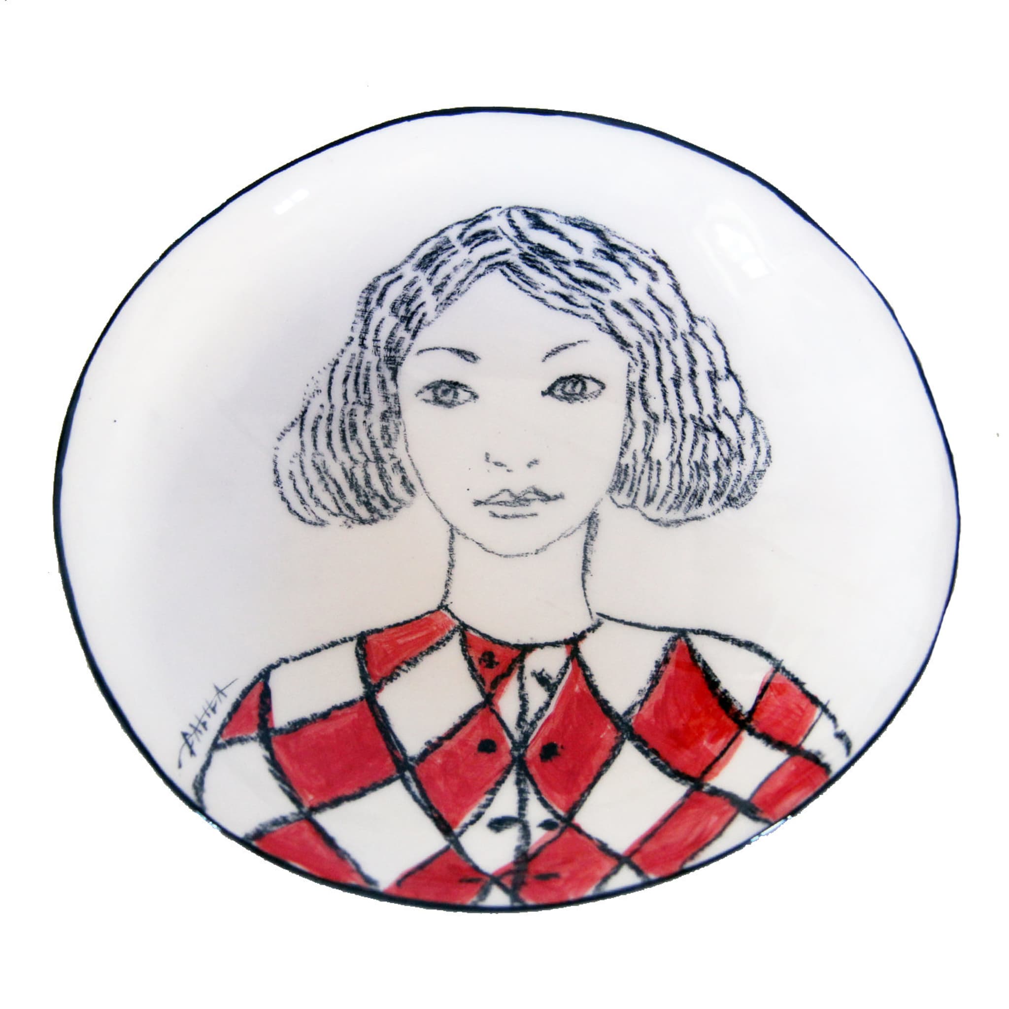 Woman with Rhombus Top Plate - Main view