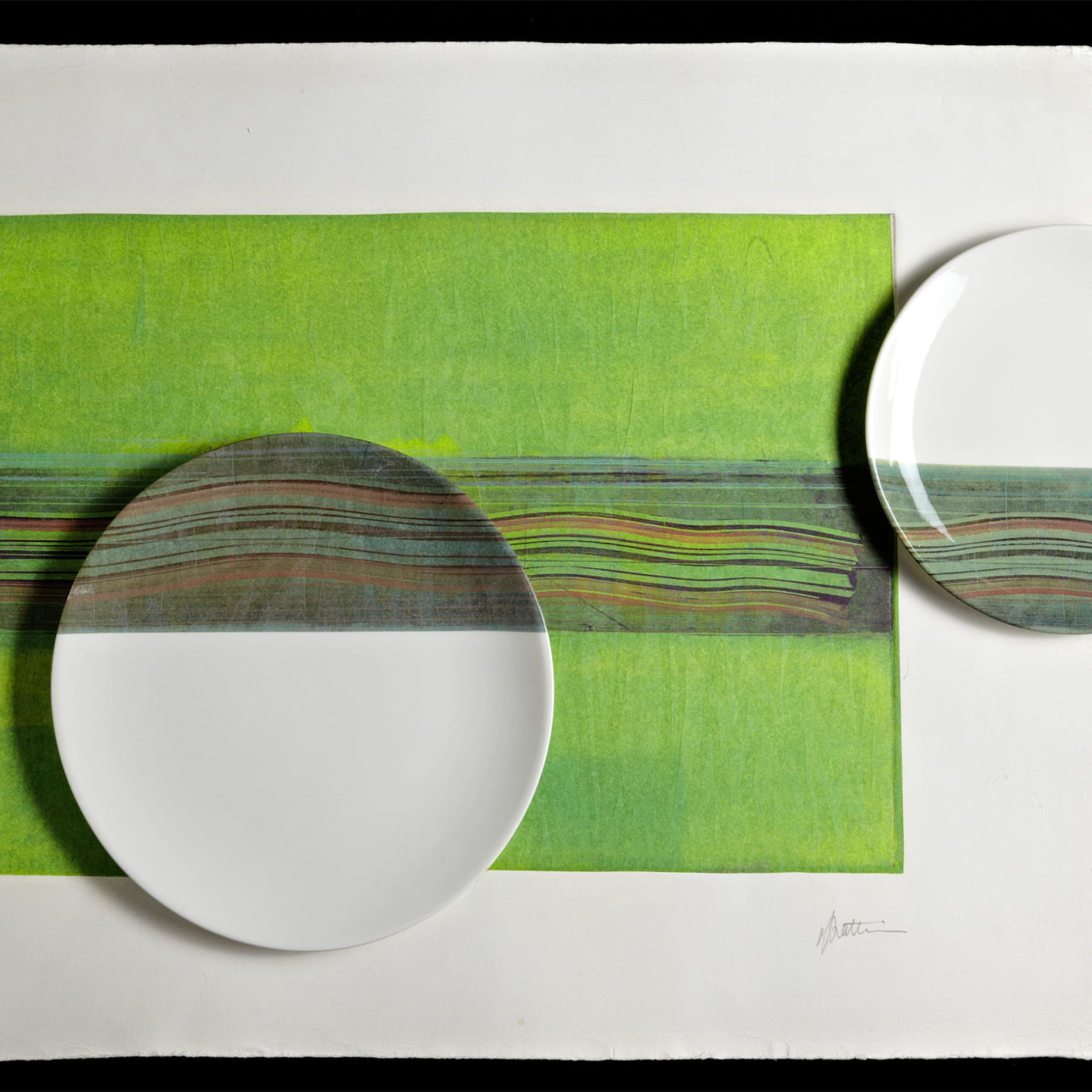 Set de 4 platos de postre gris Orizzonti by Vittore Frattini - Vista alternativa 5