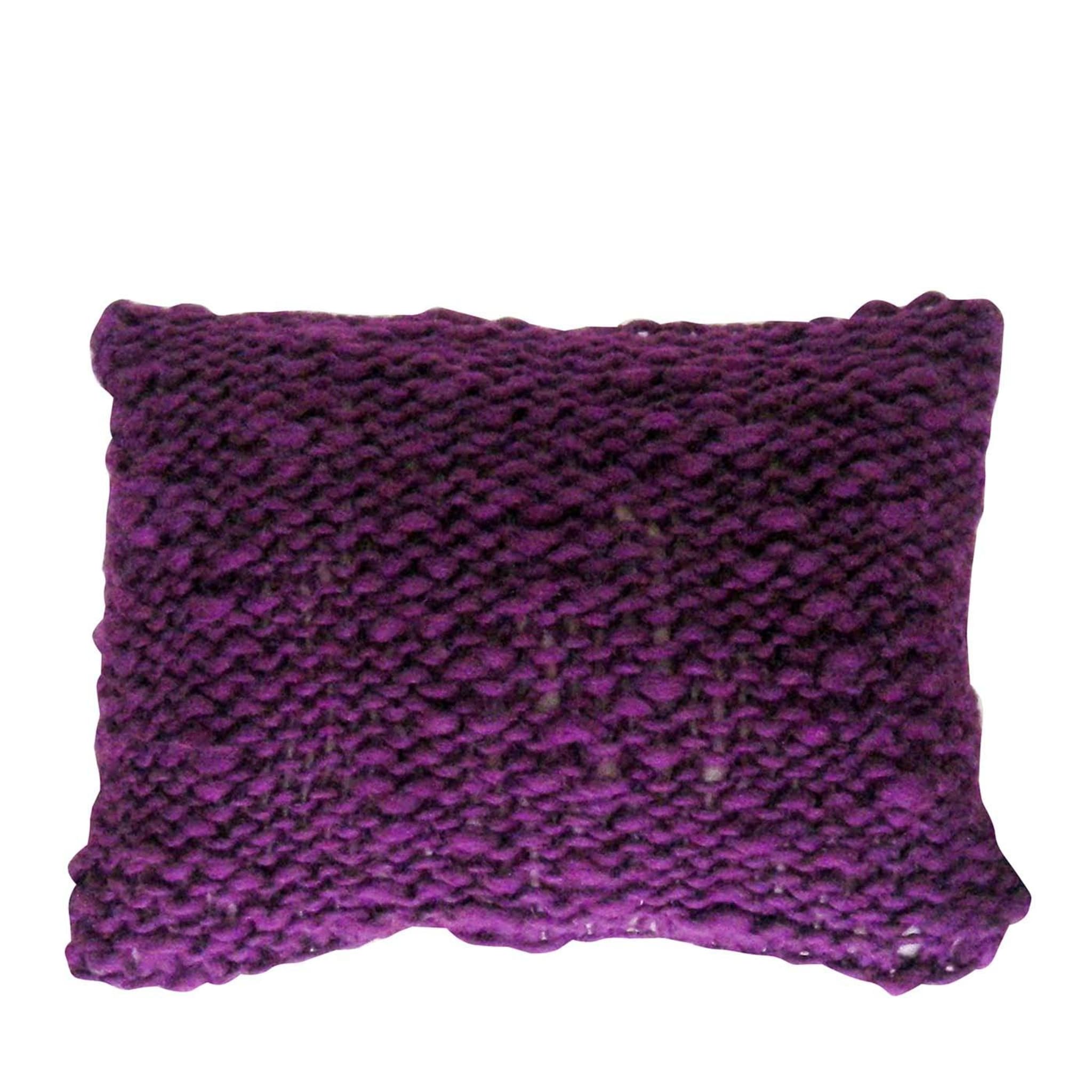 Wool&lettering Cushion Purple - Main view