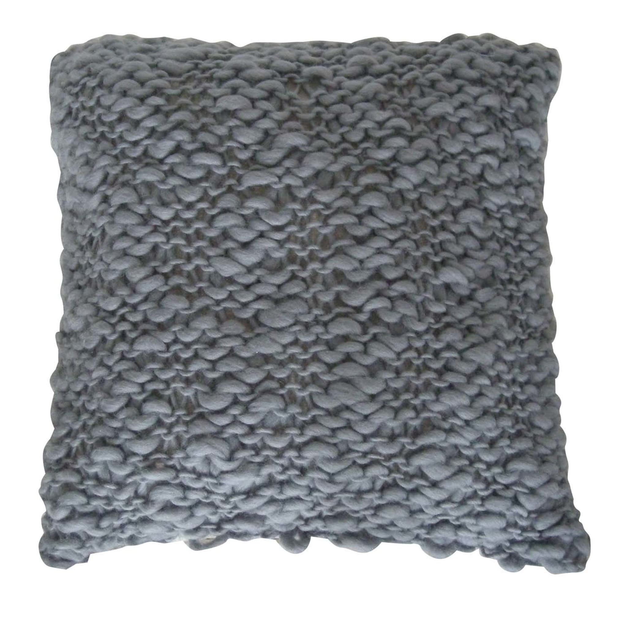 Coussin laine et lettrage gris - Vue principale