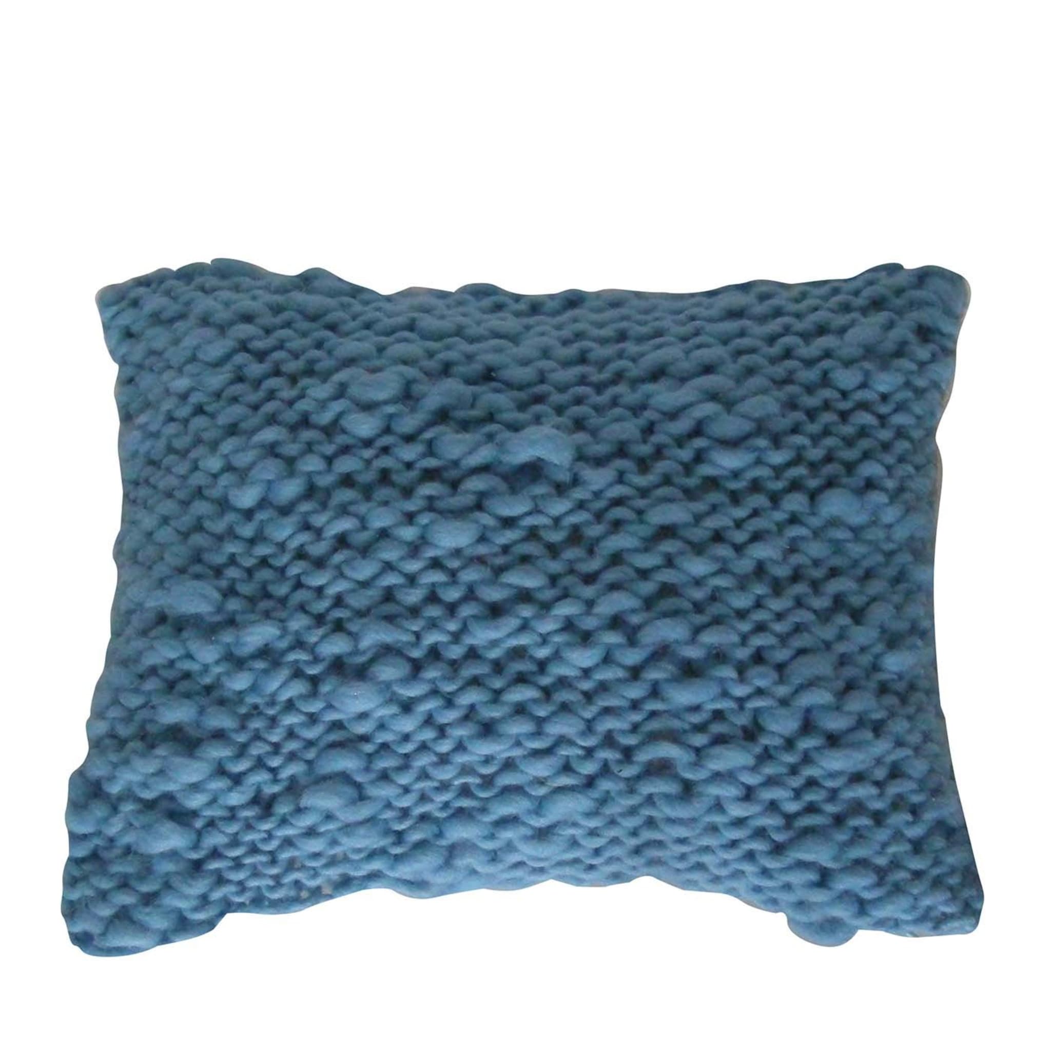 Wool&lettering Cushion Light Blue - Main view