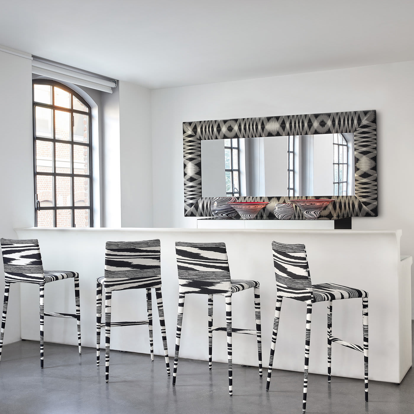 Miss Black and White Bar Stool - Missoni Home Collection