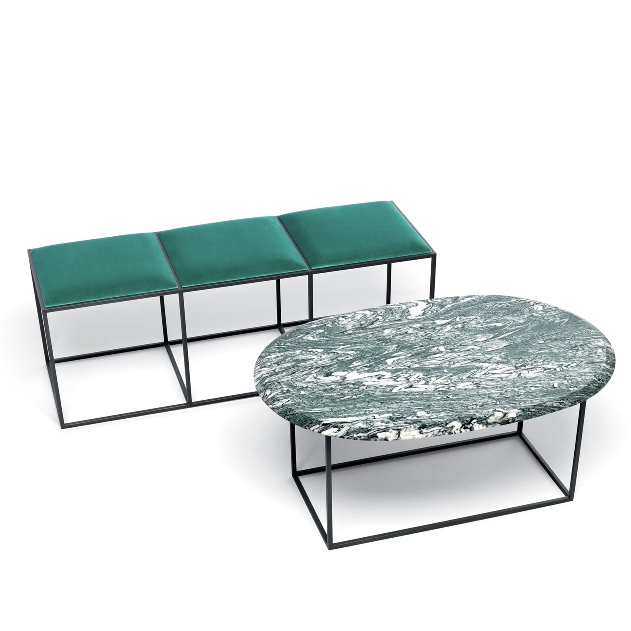 MT Low Coffee Table with Cipollino Marble Top - Alternative view 1