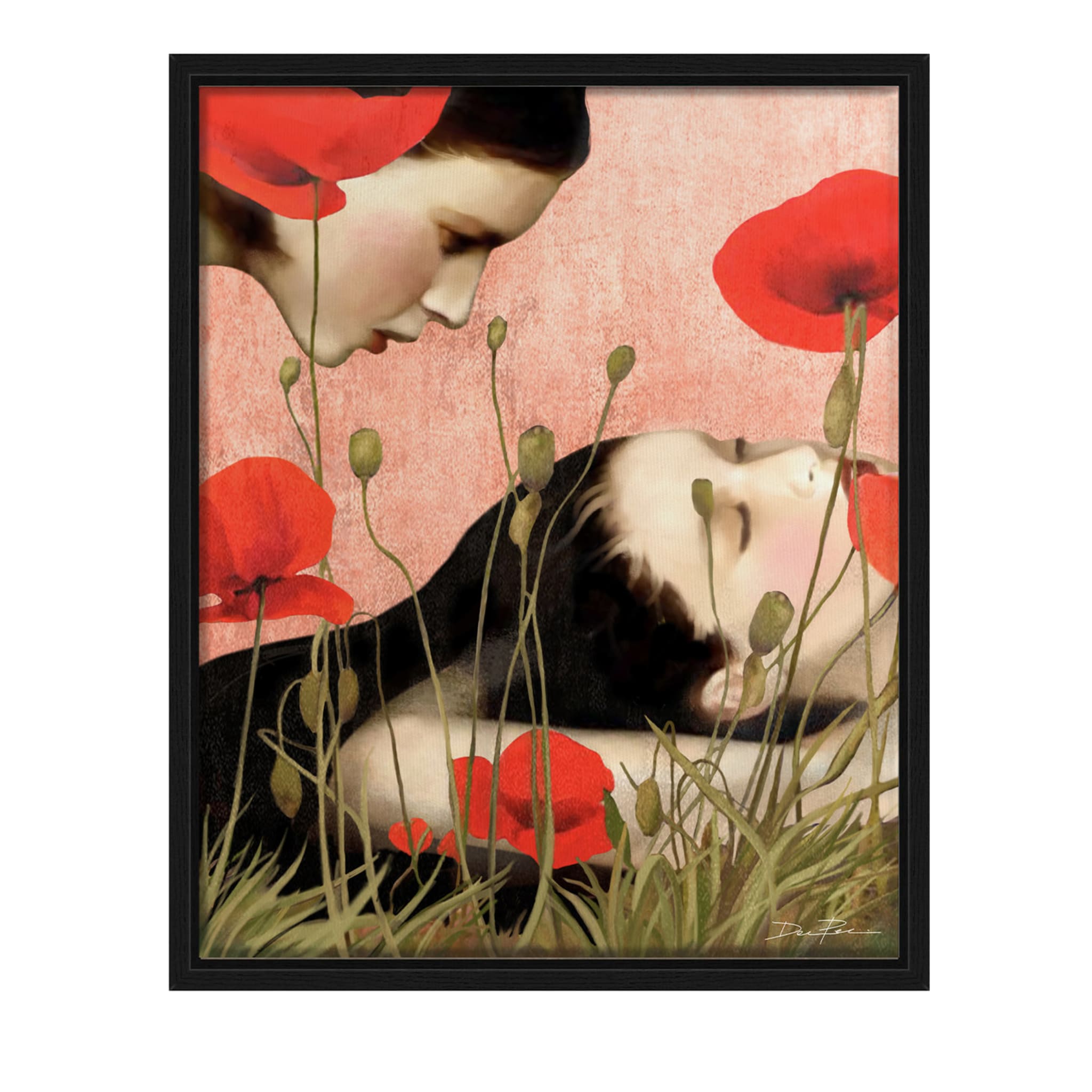 Dreaming in a Field of Poppies Digital Painting - Main view