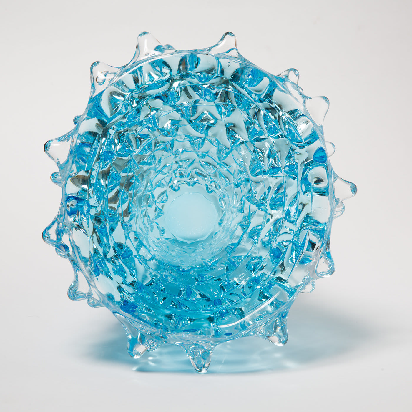 Small Blue Rostro Cone Vase - Artigianato Muranese