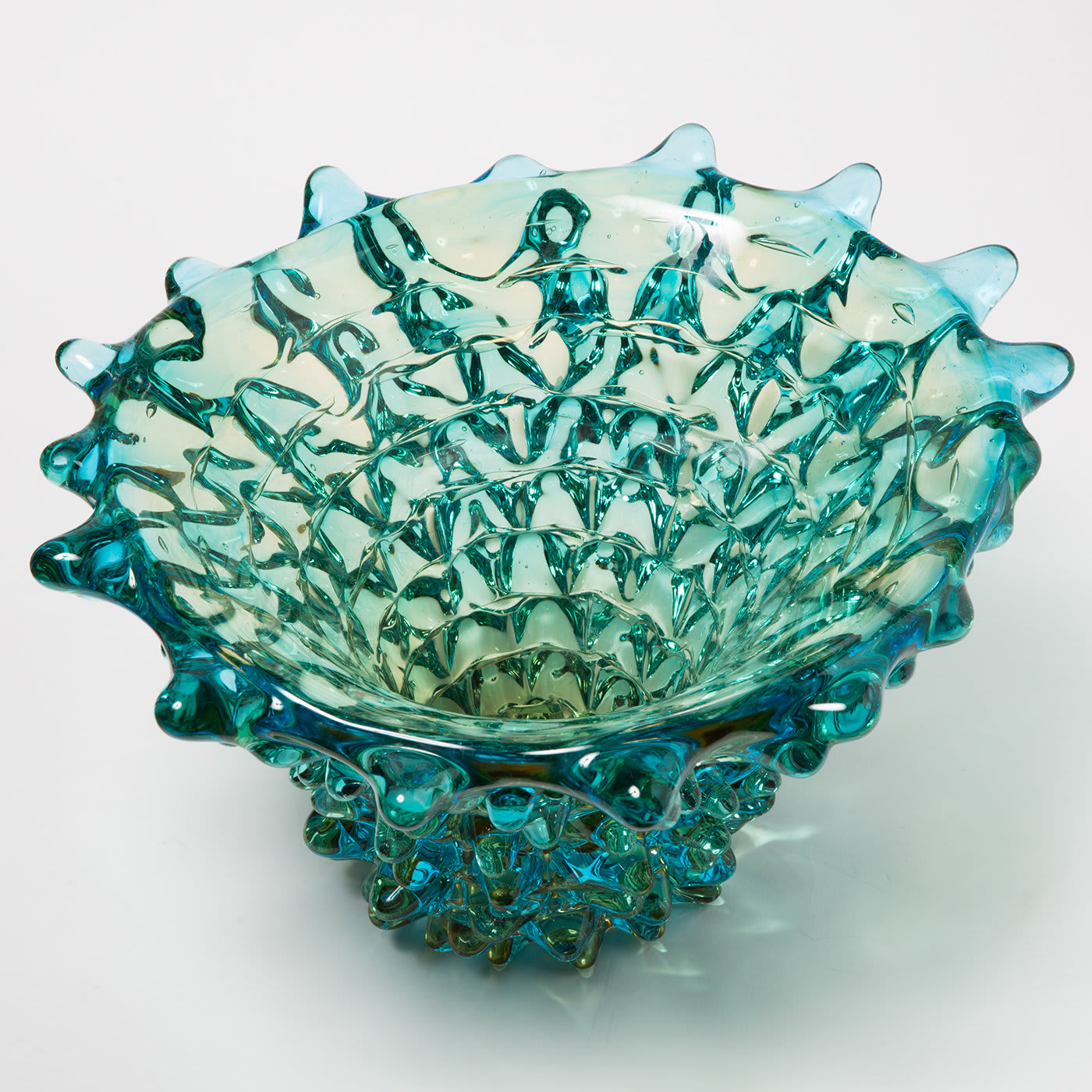 Emerald Rostro Vase - Artigianato Muranese
