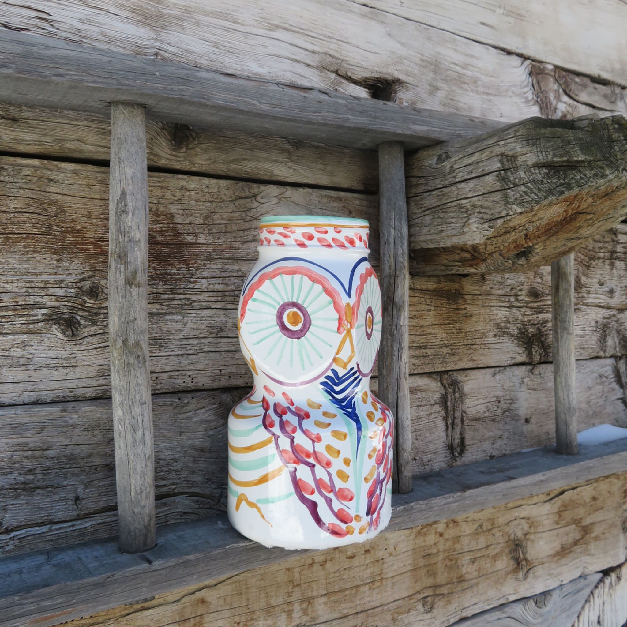 Owl Vase with Cool Colors - Alternative view 5