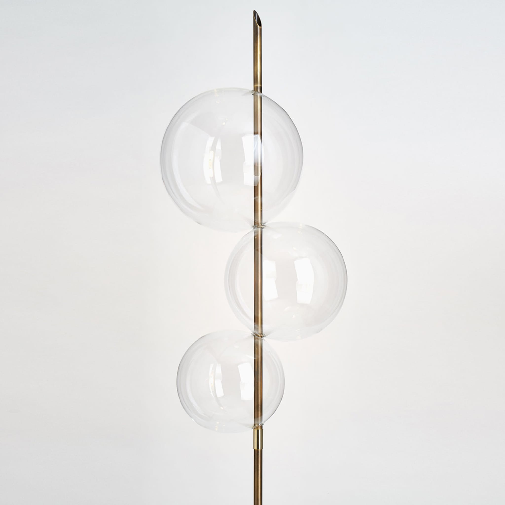 Grandine Three-Light Aged Brushed Brass Floor Lamp  - Alternative view 1